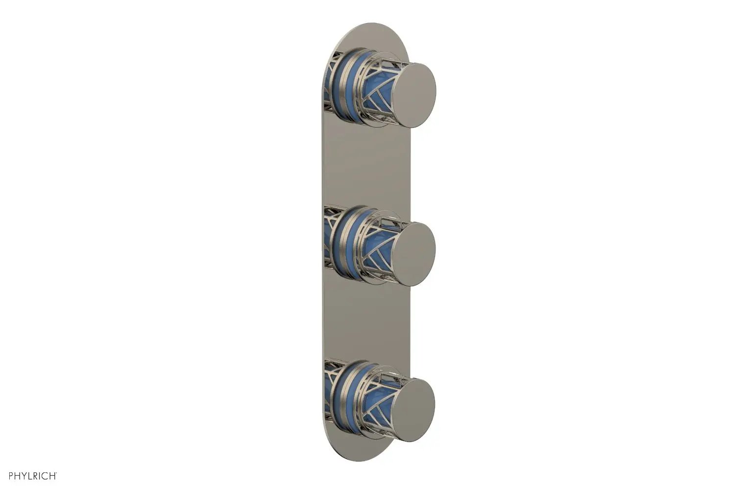 Phylrich JOLIE Thermostatic Valve with Two Volume Control with "Light Blue" Accents by Phylrich