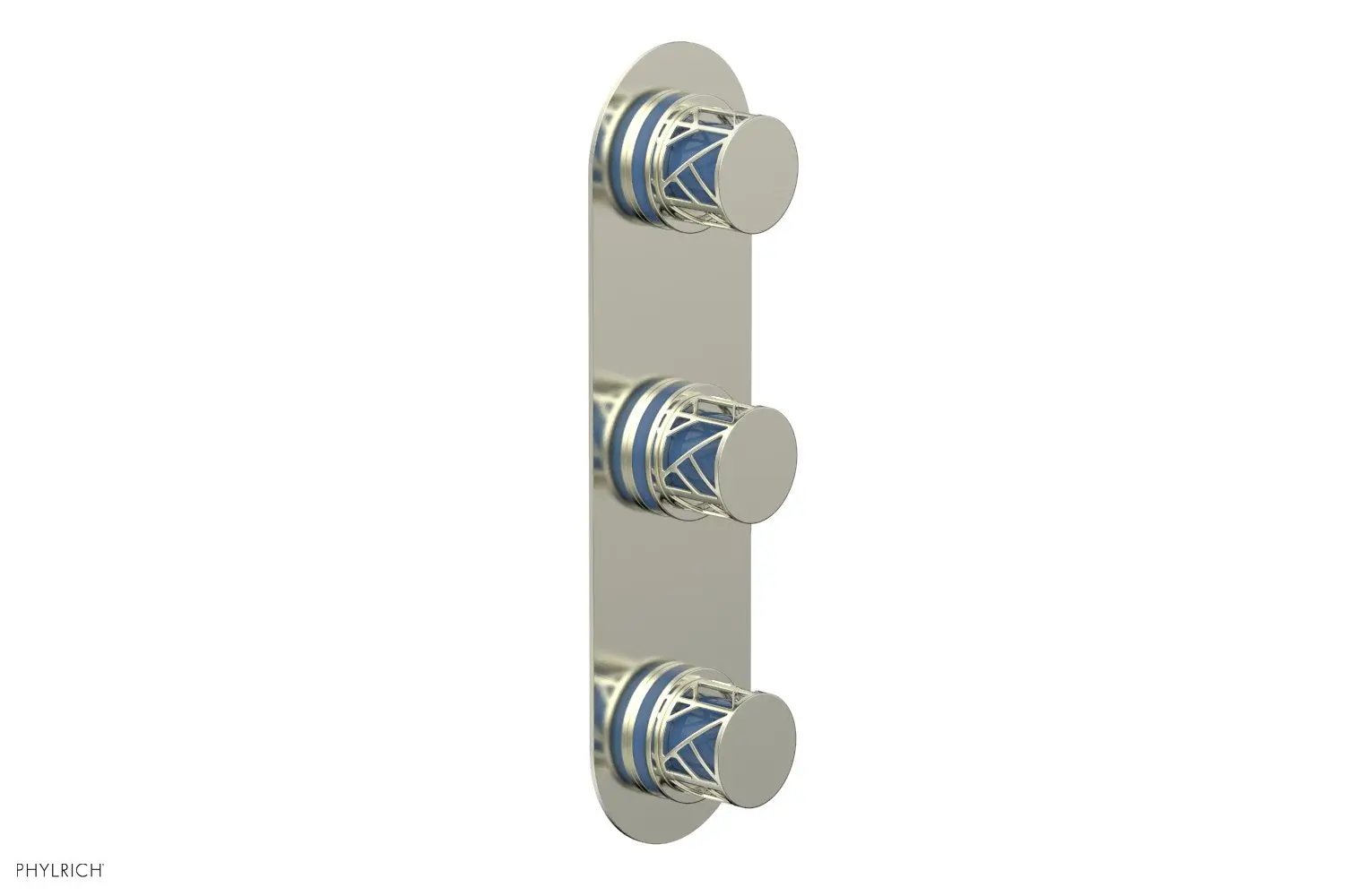 Phylrich JOLIE Thermostatic Valve with Two Volume Control with "Light Blue" Accents by Phylrich