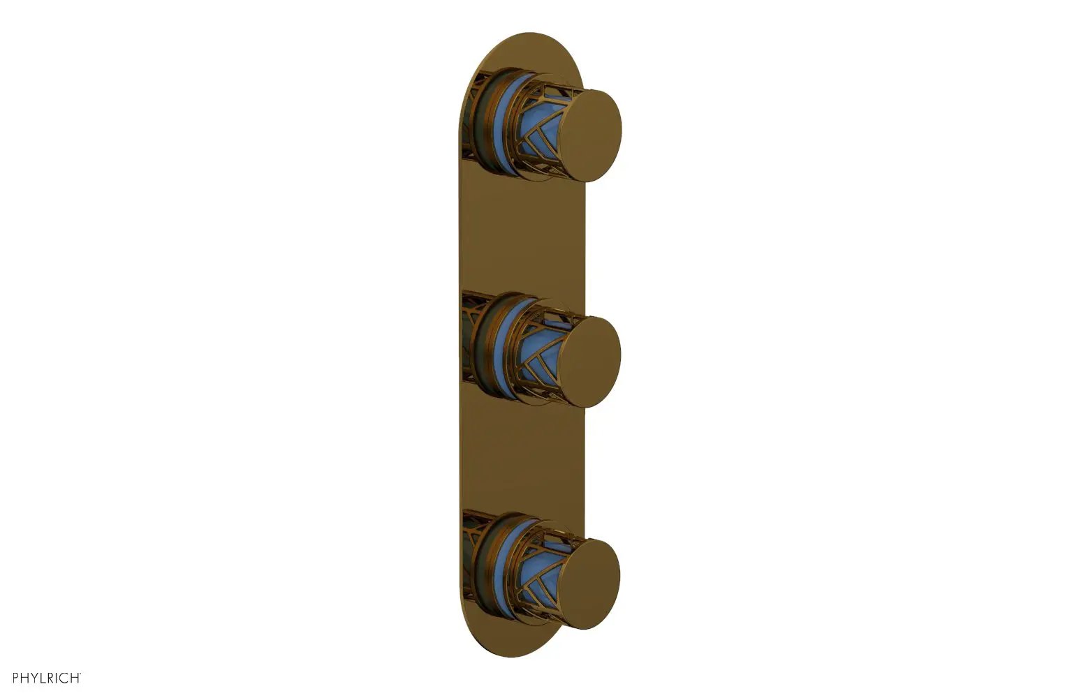 Phylrich JOLIE Thermostatic Valve with Two Volume Control with "Light Blue" Accents by Phylrich