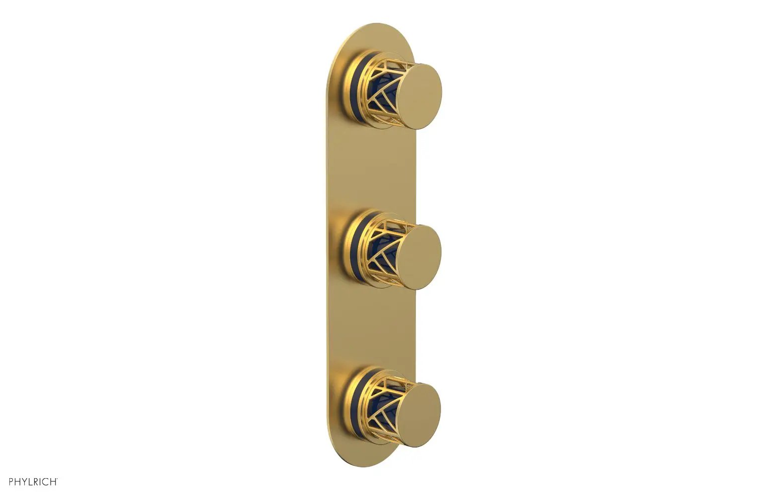 Phylrich JOLIE Thermostatic Valve with Two Volume Control with "Navy Blue" Accents by Phylrich