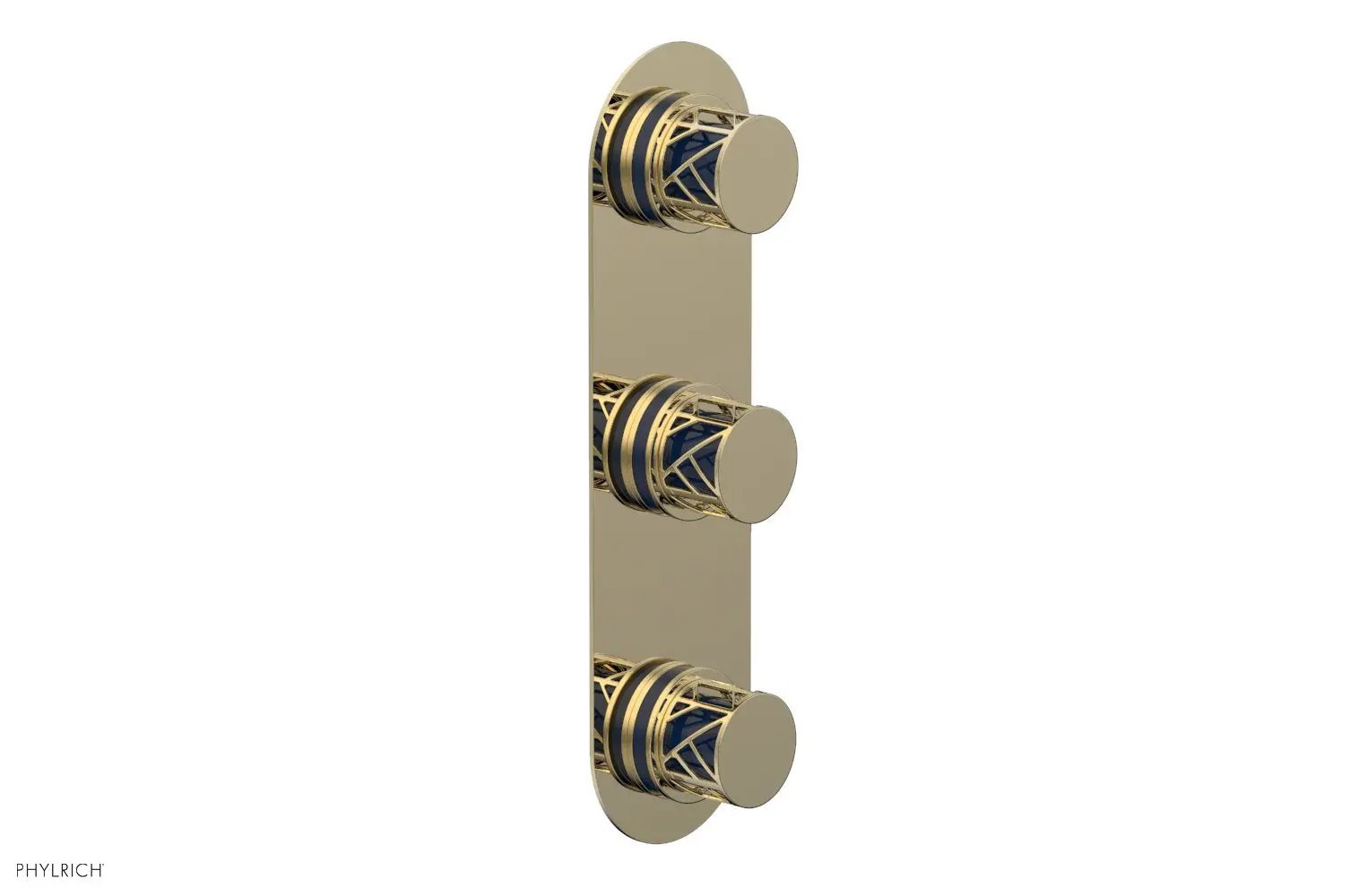 Phylrich JOLIE Thermostatic Valve with Two Volume Control with "Navy Blue" Accents by Phylrich