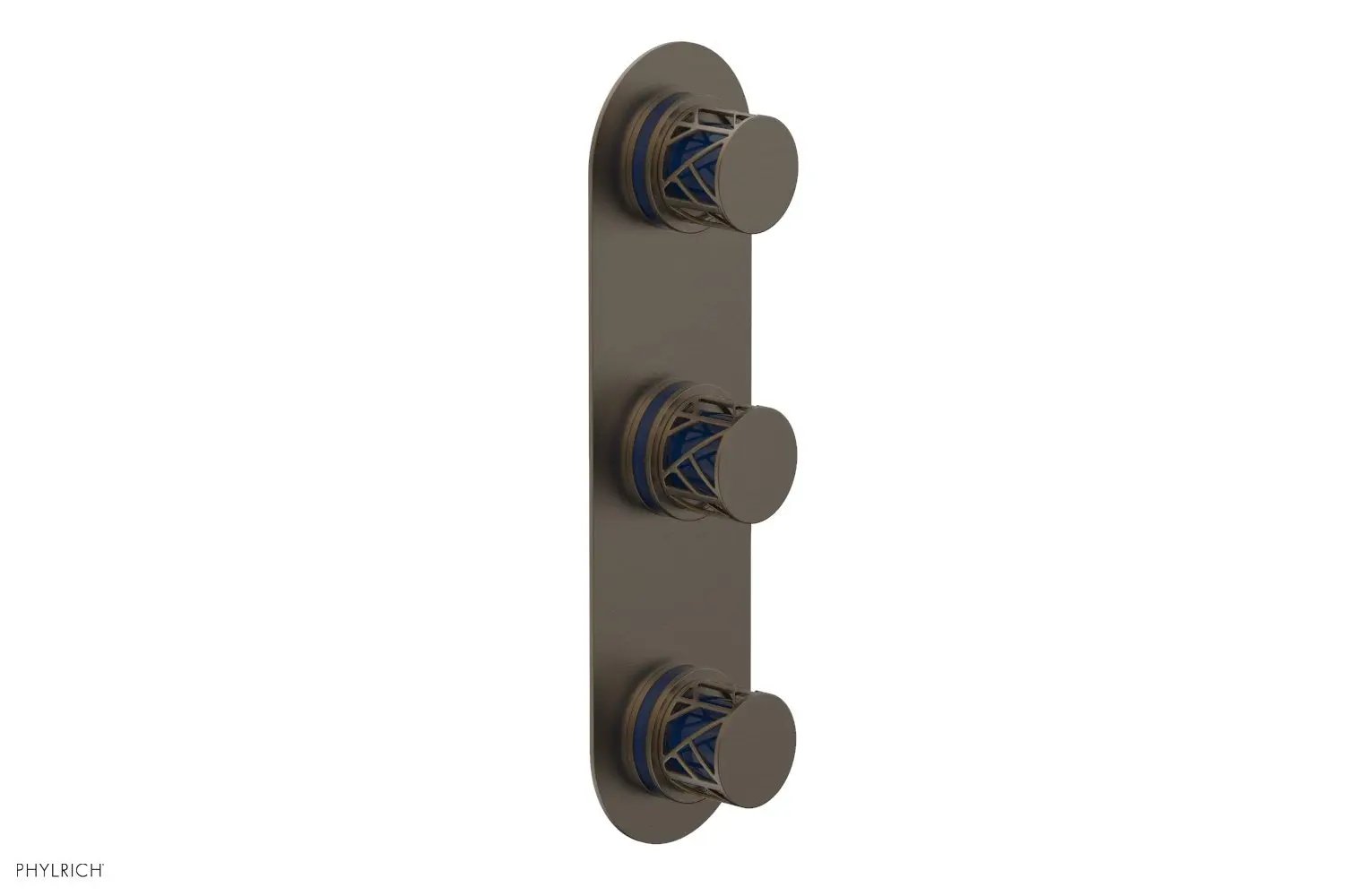 Phylrich JOLIE Thermostatic Valve with Two Volume Control with "Navy Blue" Accents by Phylrich