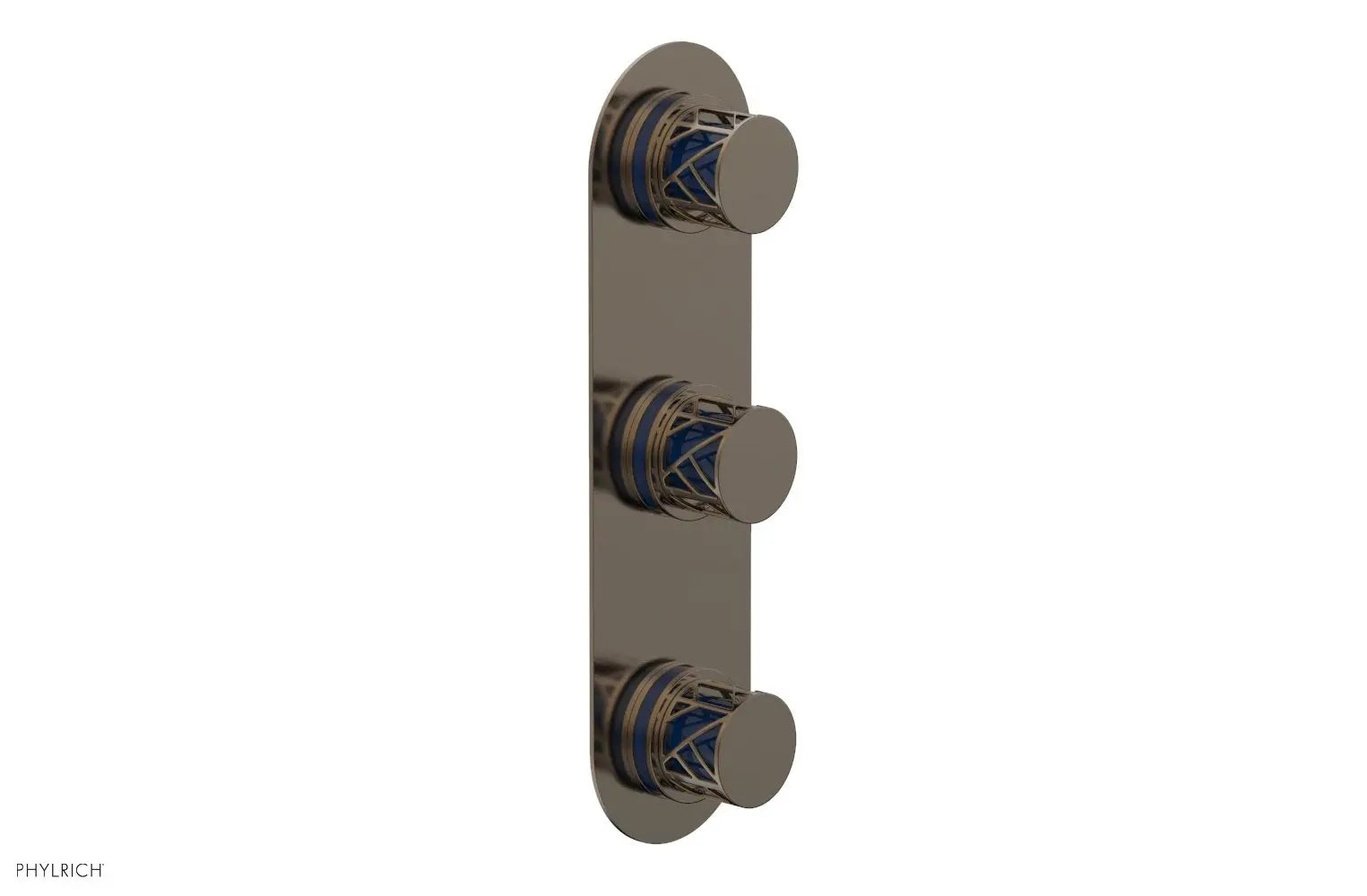 Phylrich JOLIE Thermostatic Valve with Two Volume Control with "Navy Blue" Accents by Phylrich