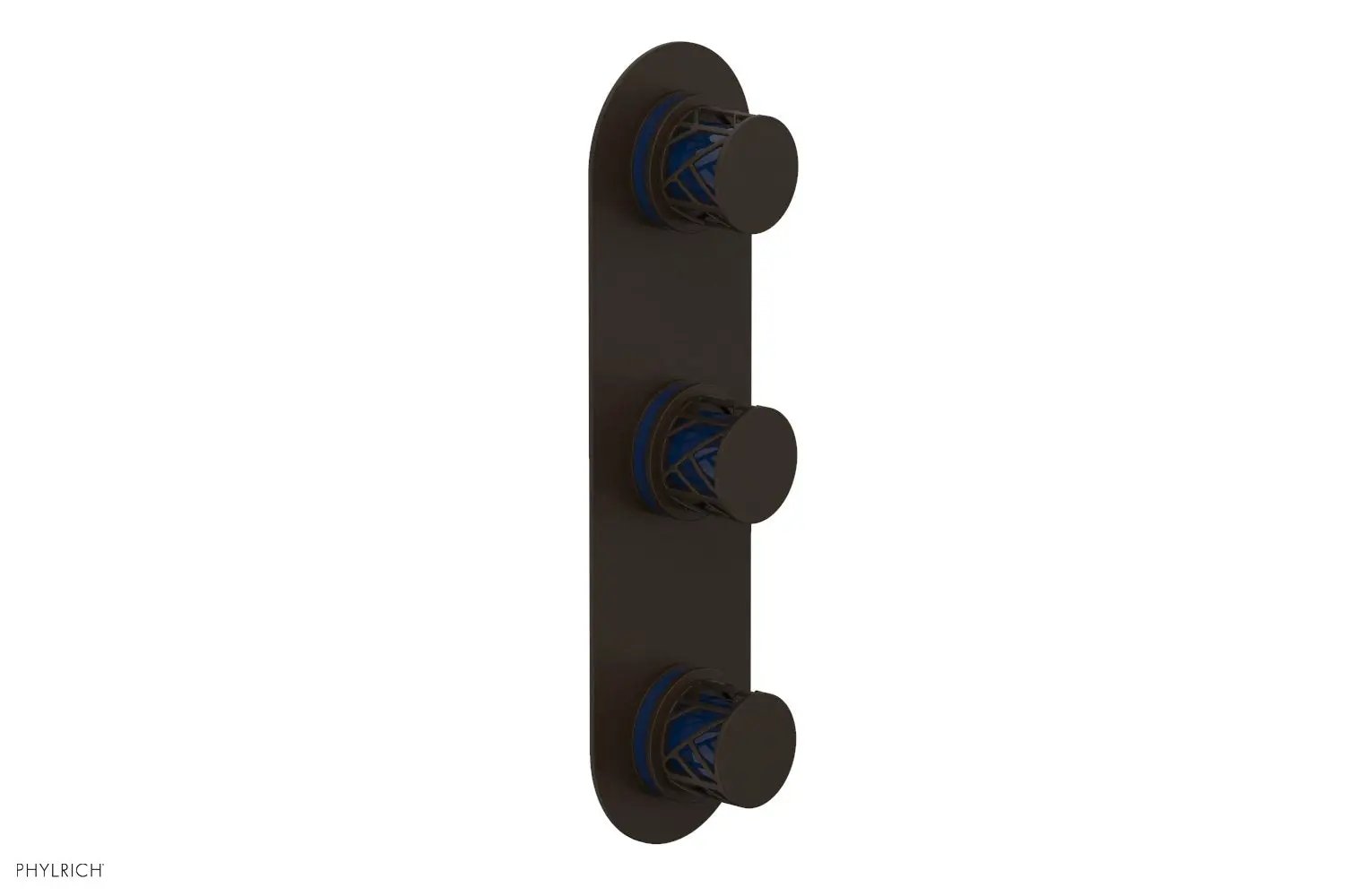 Phylrich JOLIE Thermostatic Valve with Two Volume Control with "Navy Blue" Accents by Phylrich