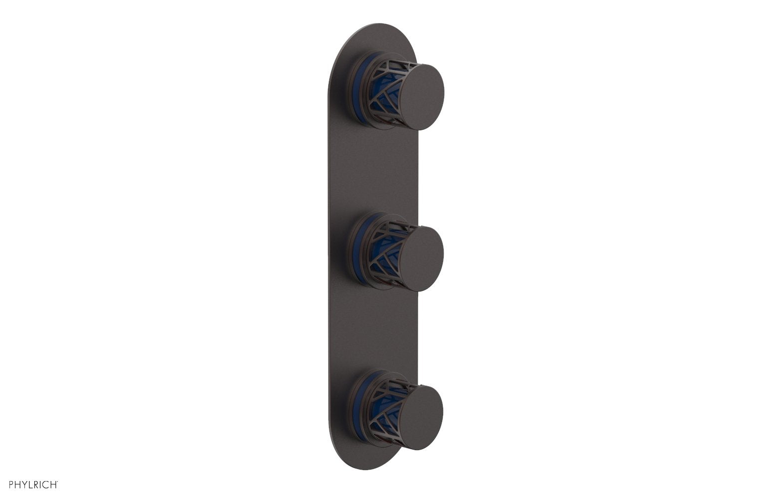 Phylrich JOLIE Thermostatic Valve with Two Volume Control with "Navy Blue" Accents