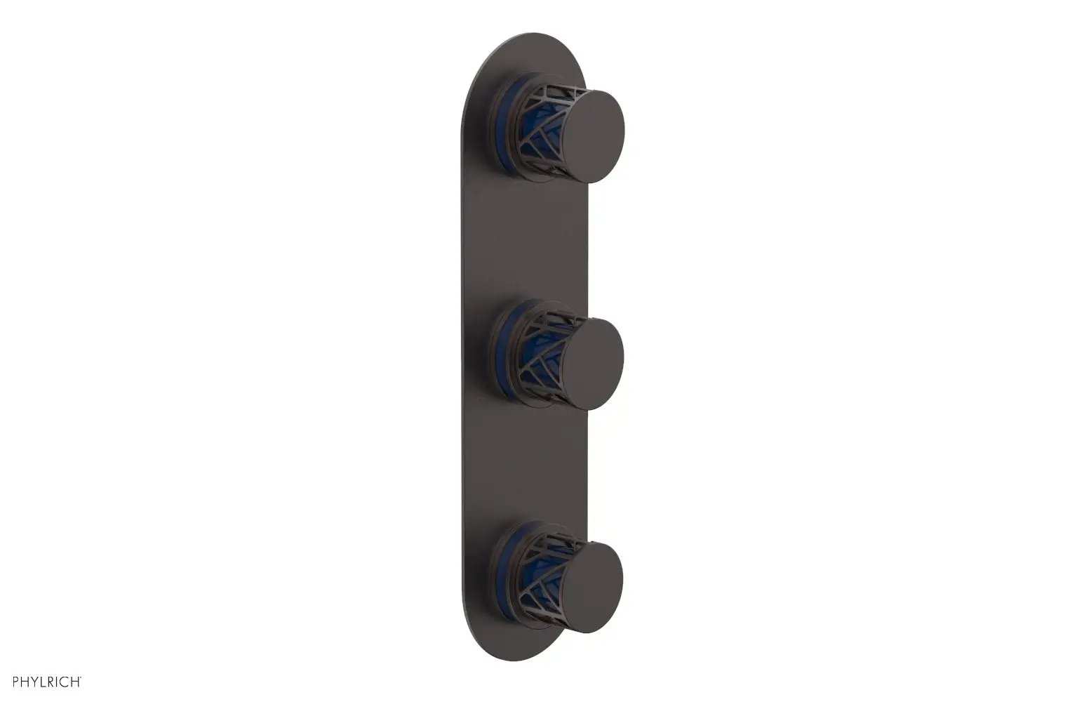 Phylrich JOLIE Thermostatic Valve with Two Volume Control with "Navy Blue" Accents by Phylrich