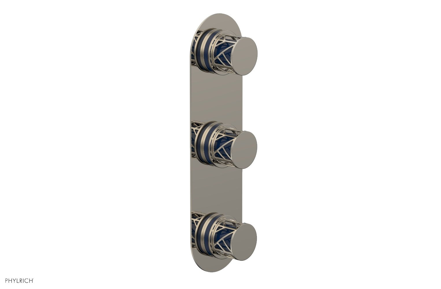 Phylrich JOLIE Thermostatic Valve with Two Volume Control with "Navy Blue" Accents
