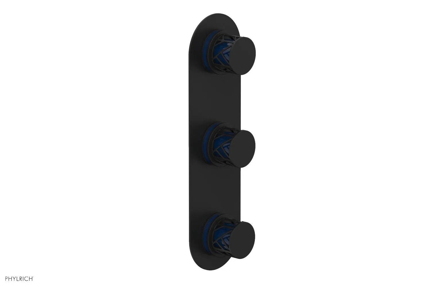 Phylrich JOLIE Thermostatic Valve with Two Volume Control with "Navy Blue" Accents by Phylrich