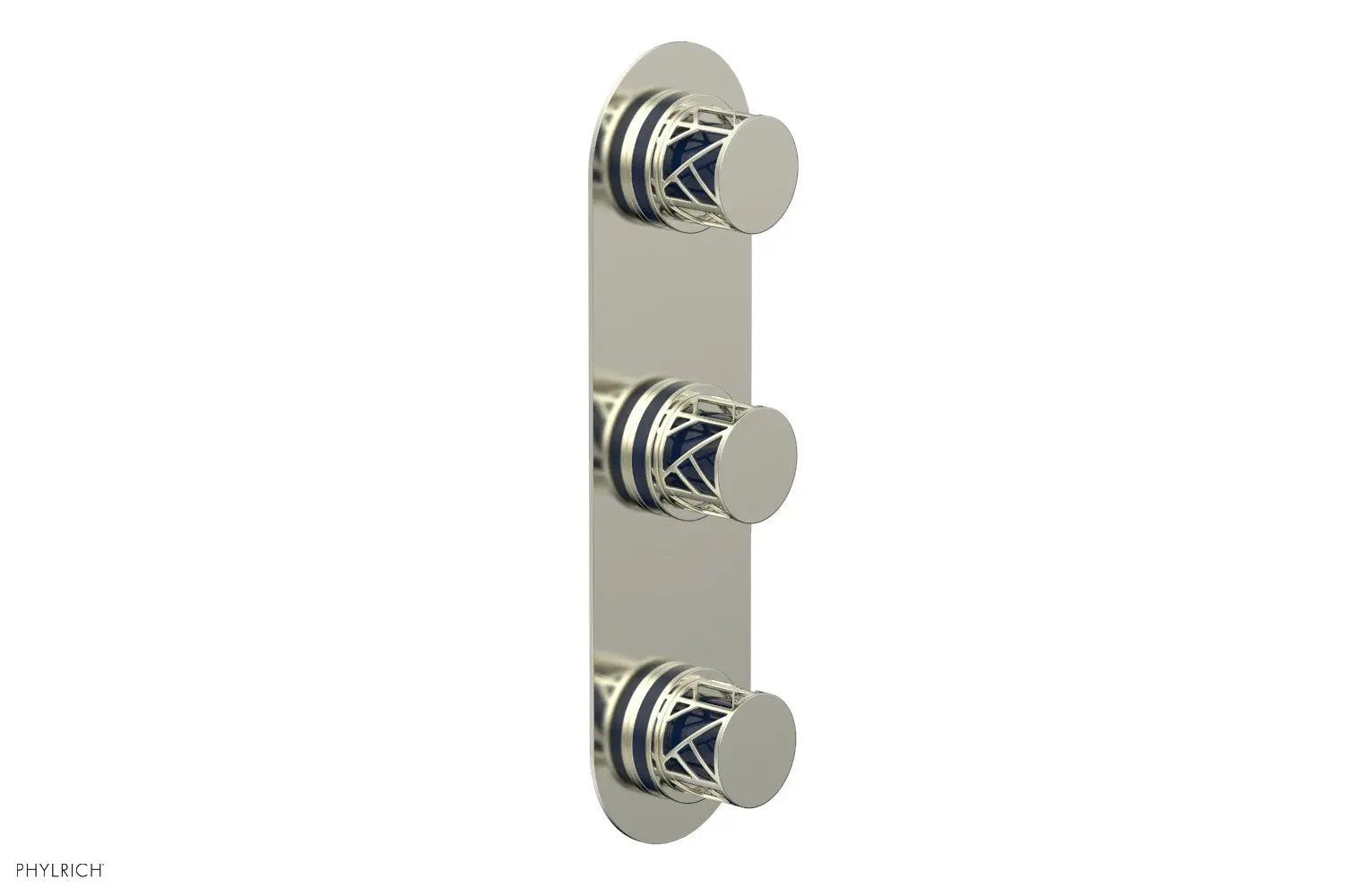 Phylrich JOLIE Thermostatic Valve with Two Volume Control with "Navy Blue" Accents by Phylrich