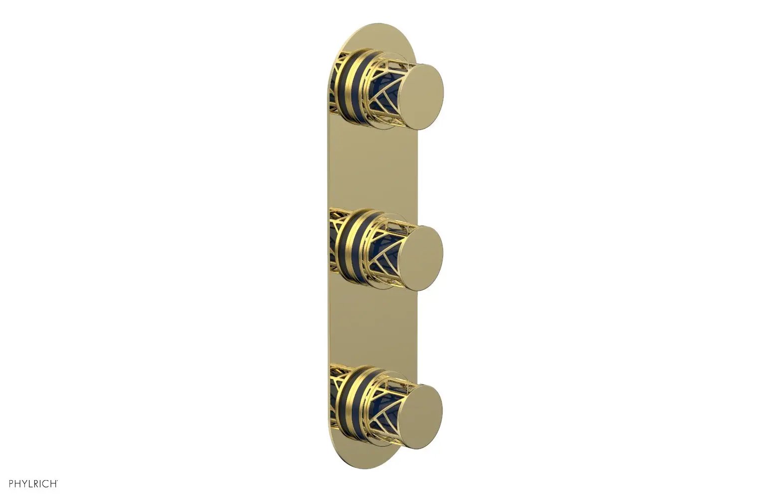 Phylrich JOLIE Thermostatic Valve with Two Volume Control with "Navy Blue" Accents by Phylrich