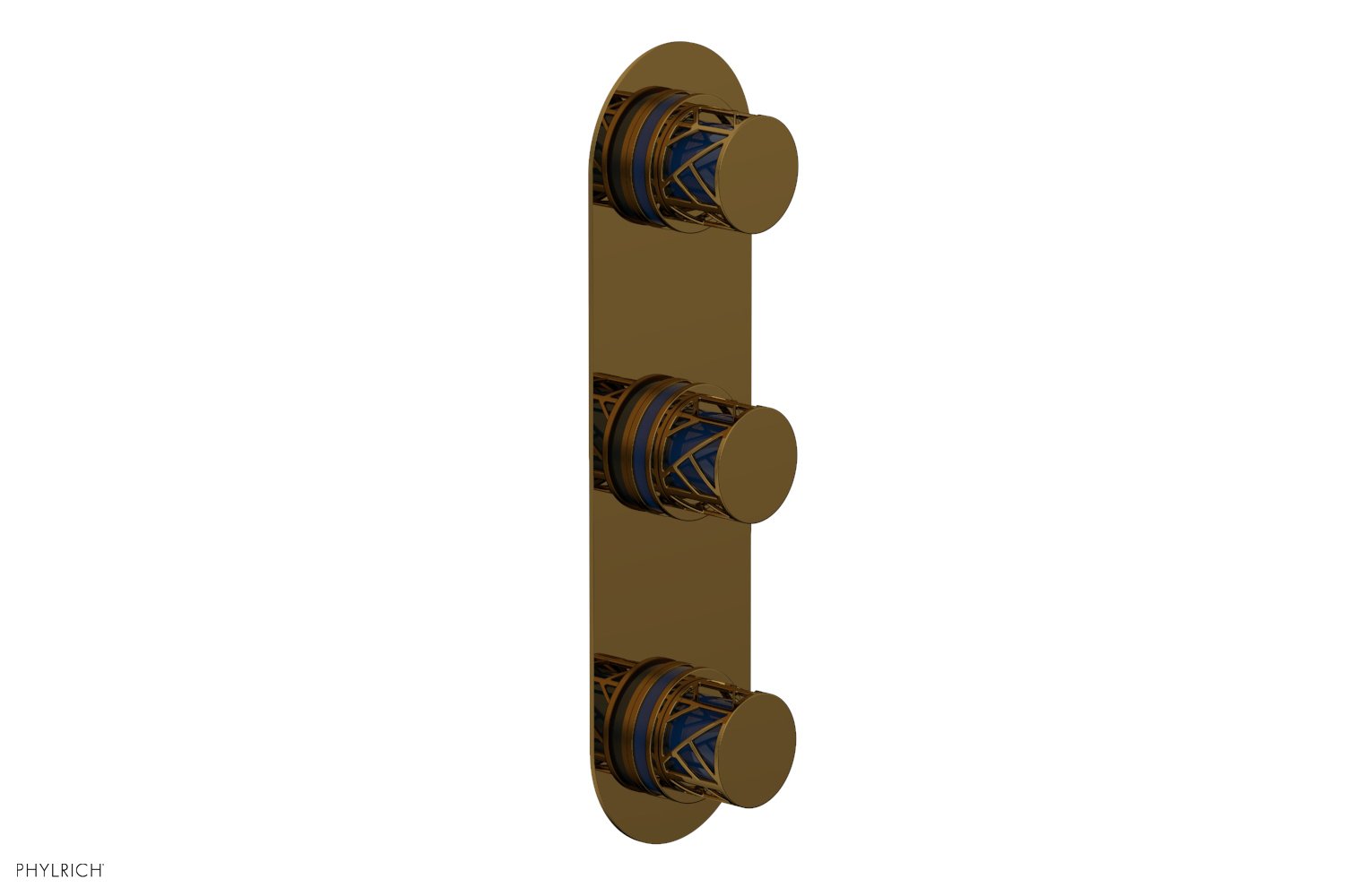 Phylrich JOLIE Thermostatic Valve with Two Volume Control with "Navy Blue" Accents