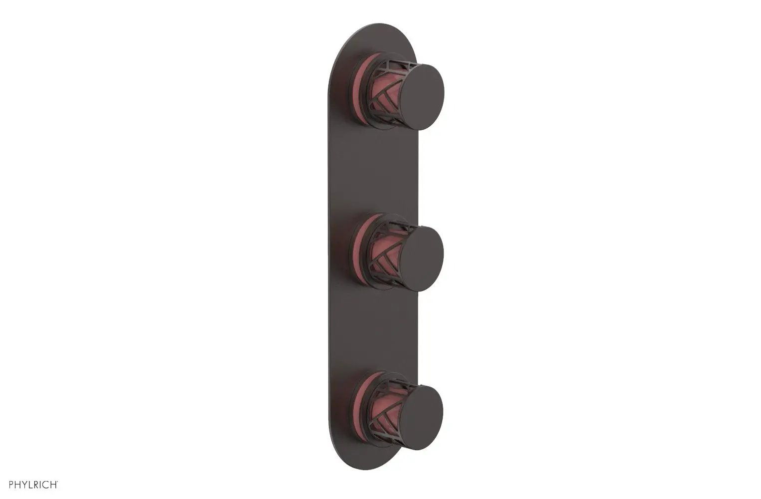 Phylrich JOLIE Thermostatic Valve with Two Volume Control with "Pink" Accents by Phylrich