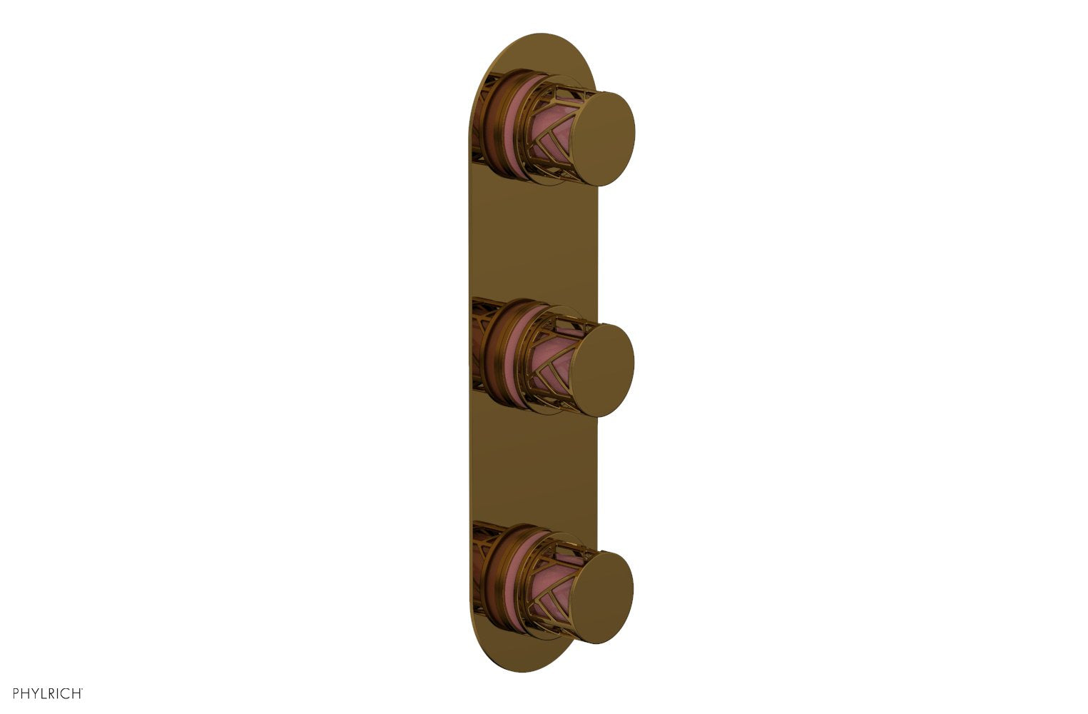 Phylrich JOLIE Thermostatic Valve with Two Volume Control with "Pink" Accents