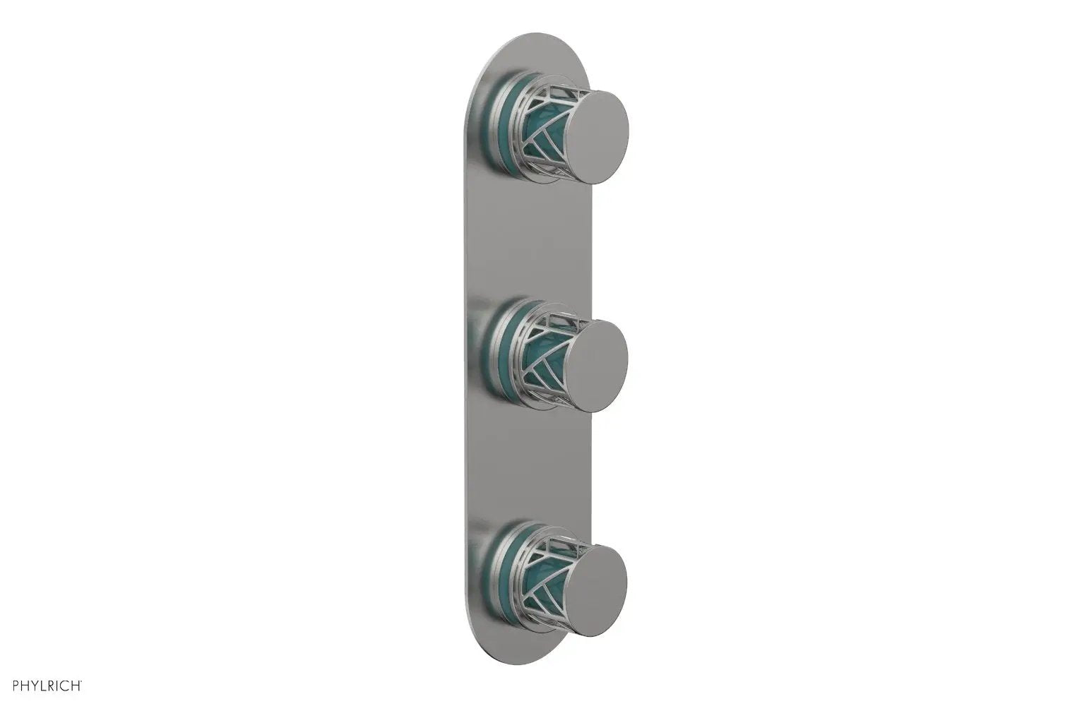 Phylrich JOLIE Thermostatic Valve with Two Volume Control with "Turquoise" Accents by Phylrich