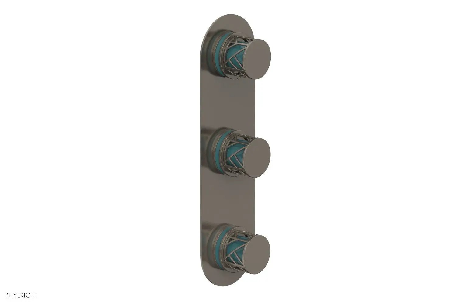 Phylrich JOLIE Thermostatic Valve with Two Volume Control with "Turquoise" Accents by Phylrich