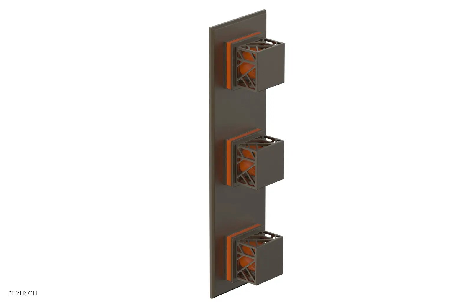 Phylrich JOLIE Thermostatic Valve with Two Volume Control with "Orange" Accents by Phylrich