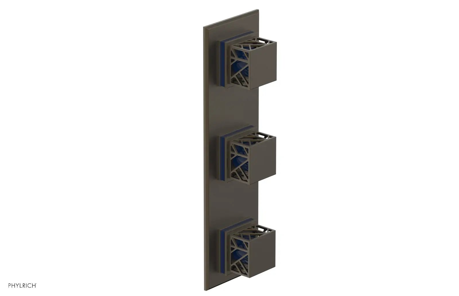 Phylrich JOLIE Thermostatic Valve with Two Volume Control with "Navy Blue" Accents by Phylrich