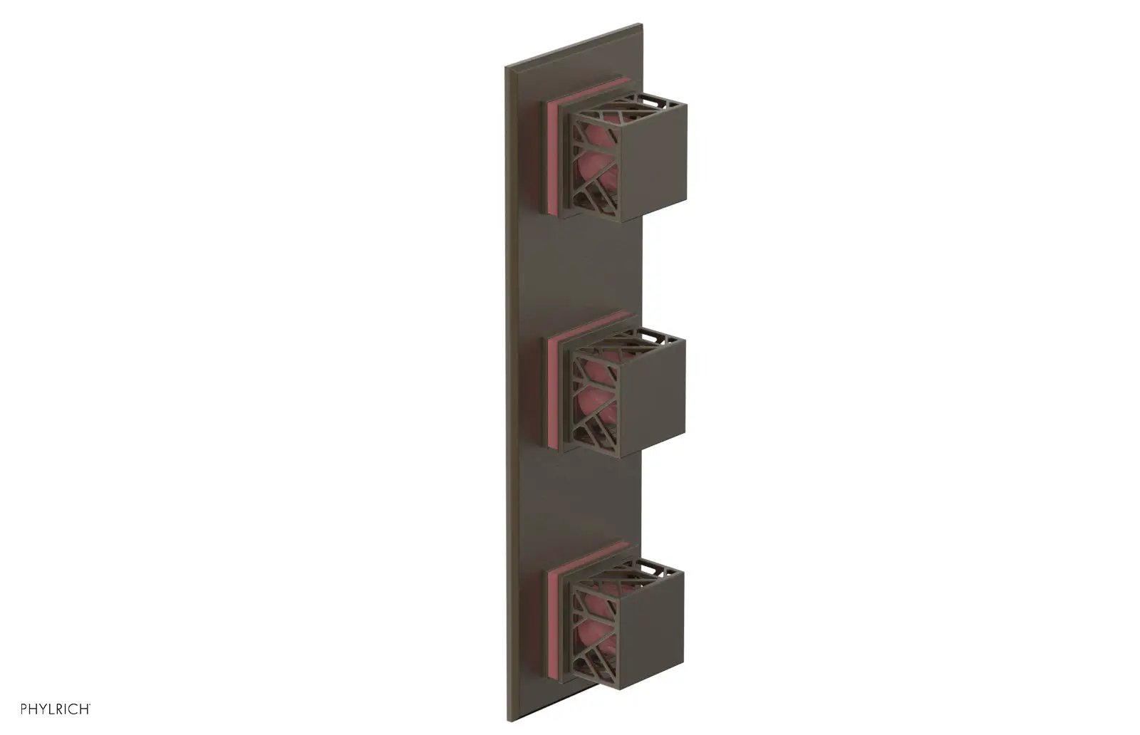 Phylrich JOLIE Thermostatic Valve with Two Volume Control with "Pink" Accents by Phylrich