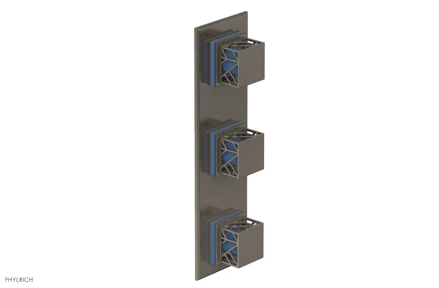 Phylrich JOLIE Thermostatic Valve with Two Volume Control with "Light Blue" Accents by Phylrich