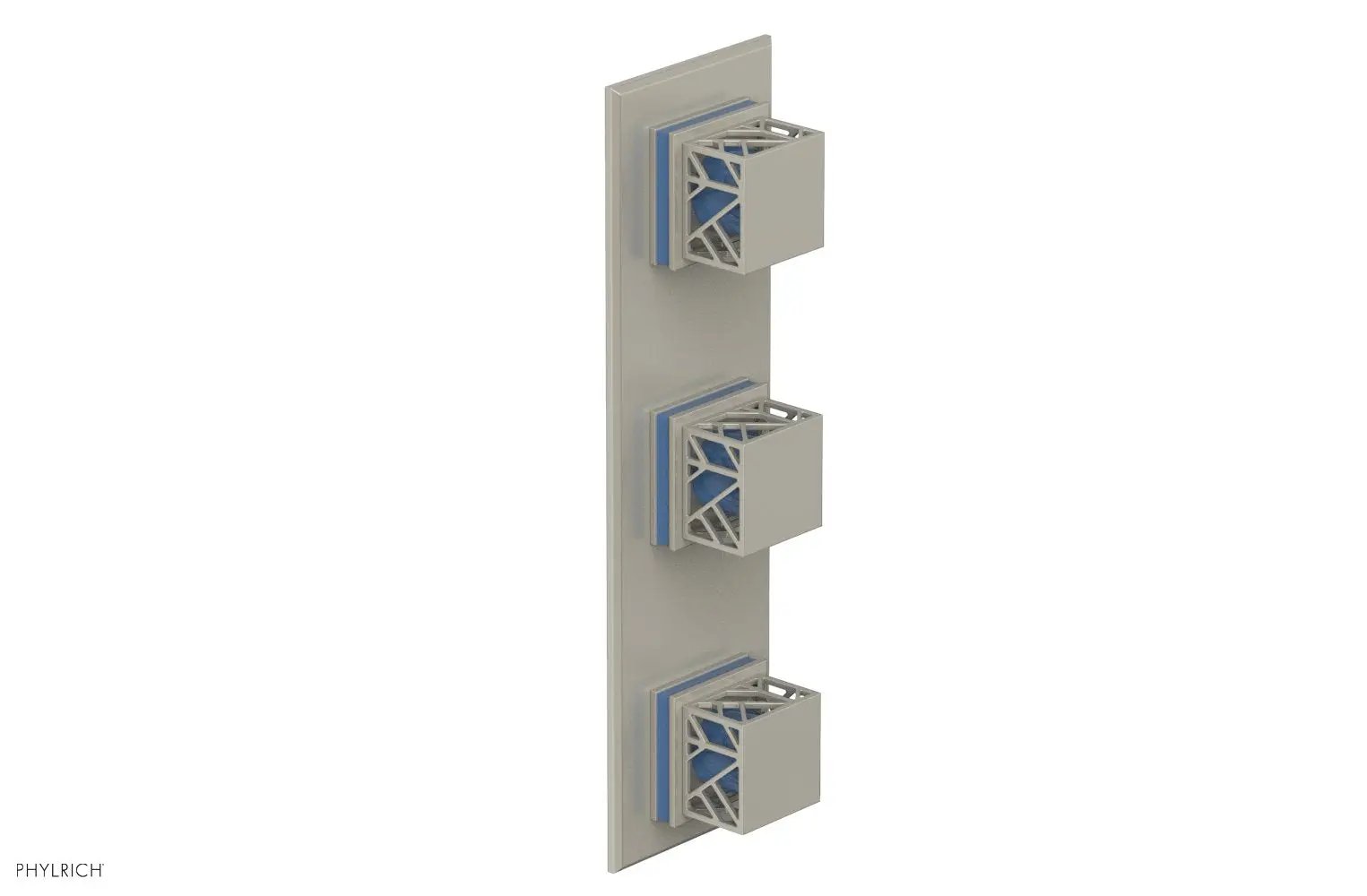 Phylrich JOLIE Thermostatic Valve with Two Volume Control with "Light Blue" Accents by Phylrich