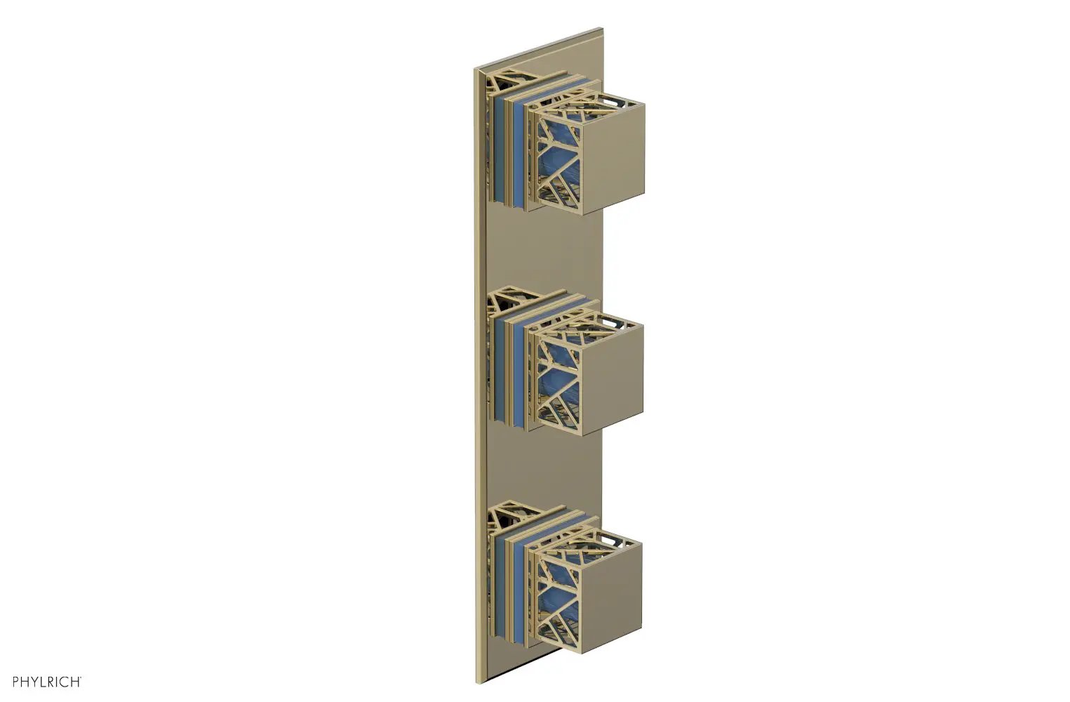 Phylrich JOLIE Thermostatic Valve with Two Volume Control with "Light Blue" Accents by Phylrich