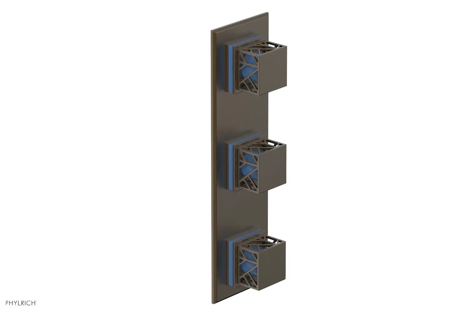 Phylrich JOLIE Thermostatic Valve with Two Volume Control with "Light Blue" Accents by Phylrich