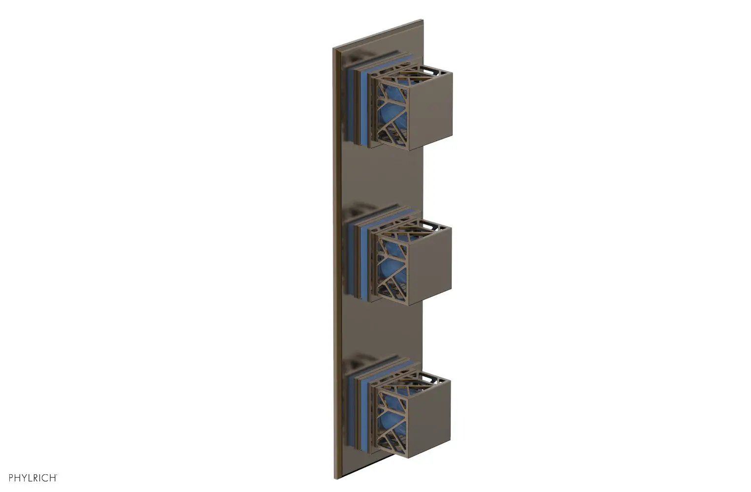 Phylrich JOLIE Thermostatic Valve with Two Volume Control with "Light Blue" Accents by Phylrich