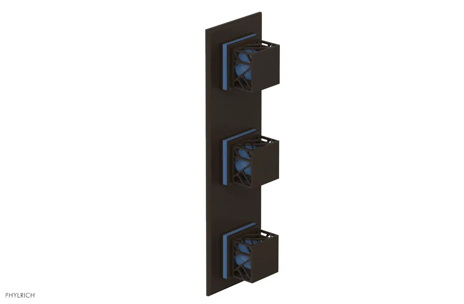 Phylrich JOLIE Thermostatic Valve with Two Volume Control with "Light Blue" Accents by Phylrich