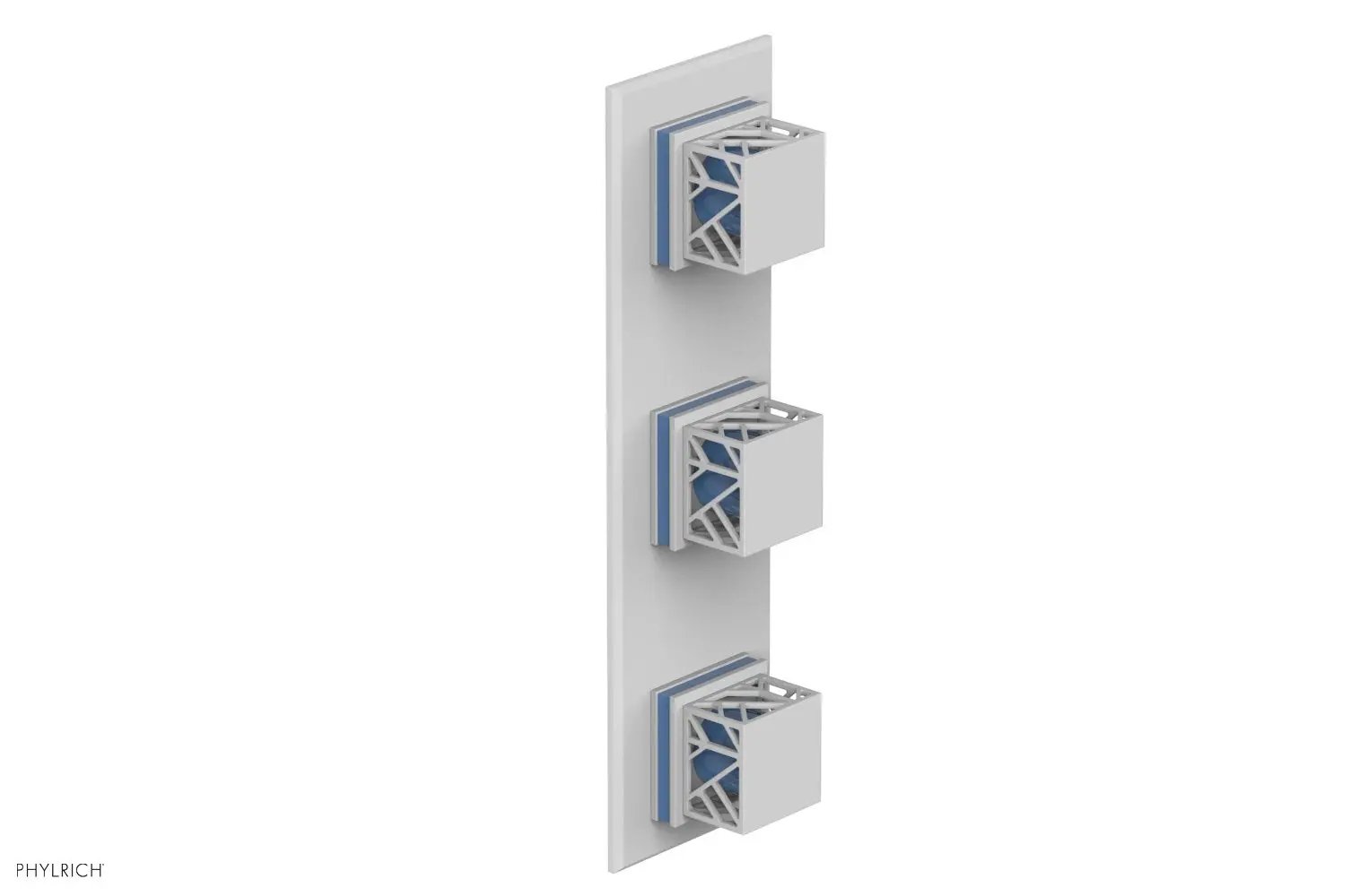 Phylrich JOLIE Thermostatic Valve with Two Volume Control with "Light Blue" Accents by Phylrich