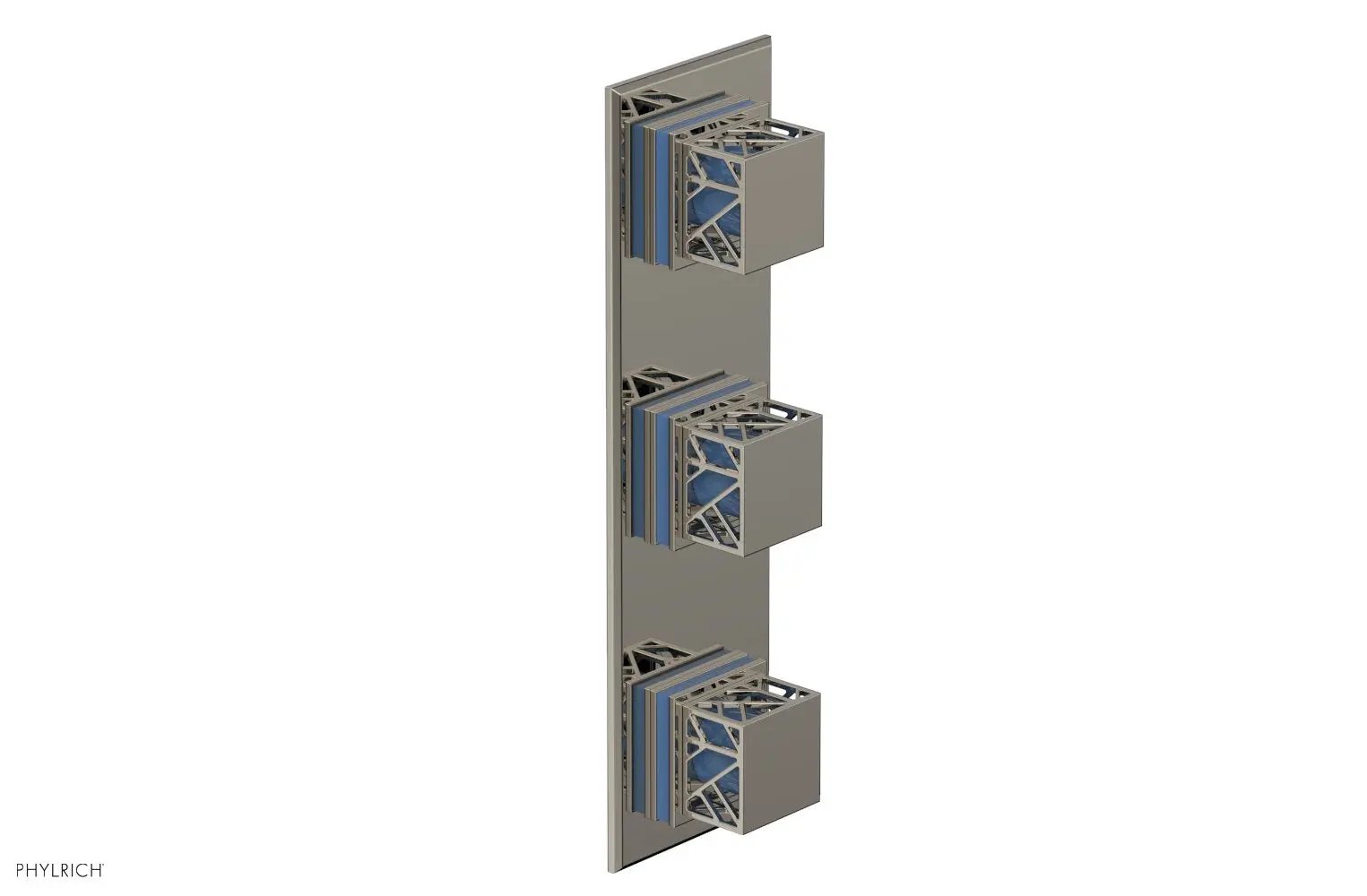 Phylrich JOLIE Thermostatic Valve with Two Volume Control with "Light Blue" Accents by Phylrich