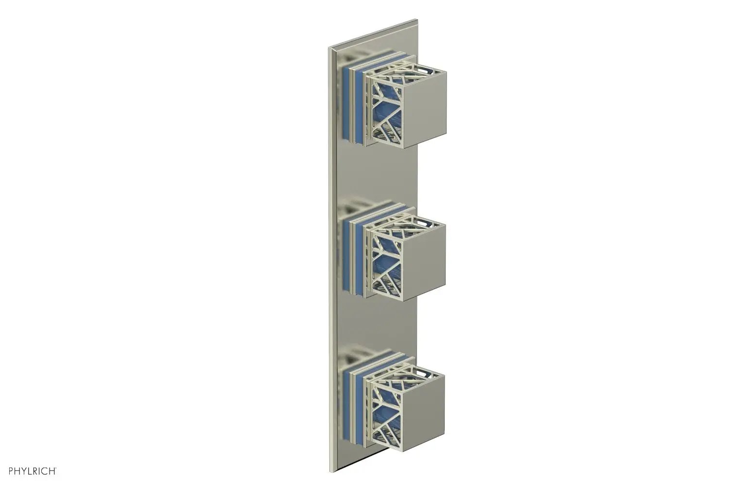 Phylrich JOLIE Thermostatic Valve with Two Volume Control with "Light Blue" Accents by Phylrich