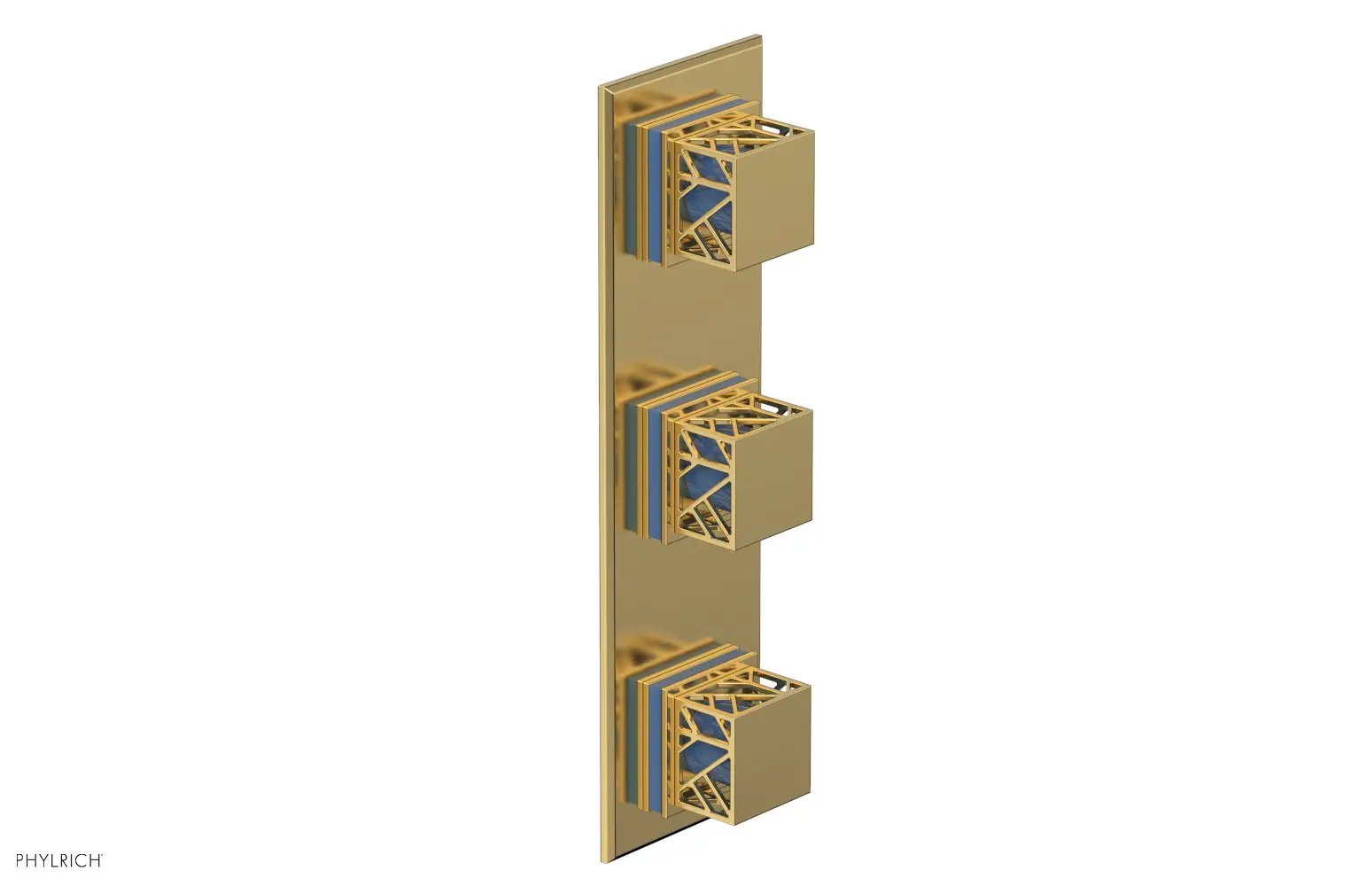 Phylrich JOLIE Thermostatic Valve with Two Volume Control with "Light Blue" Accents by Phylrich