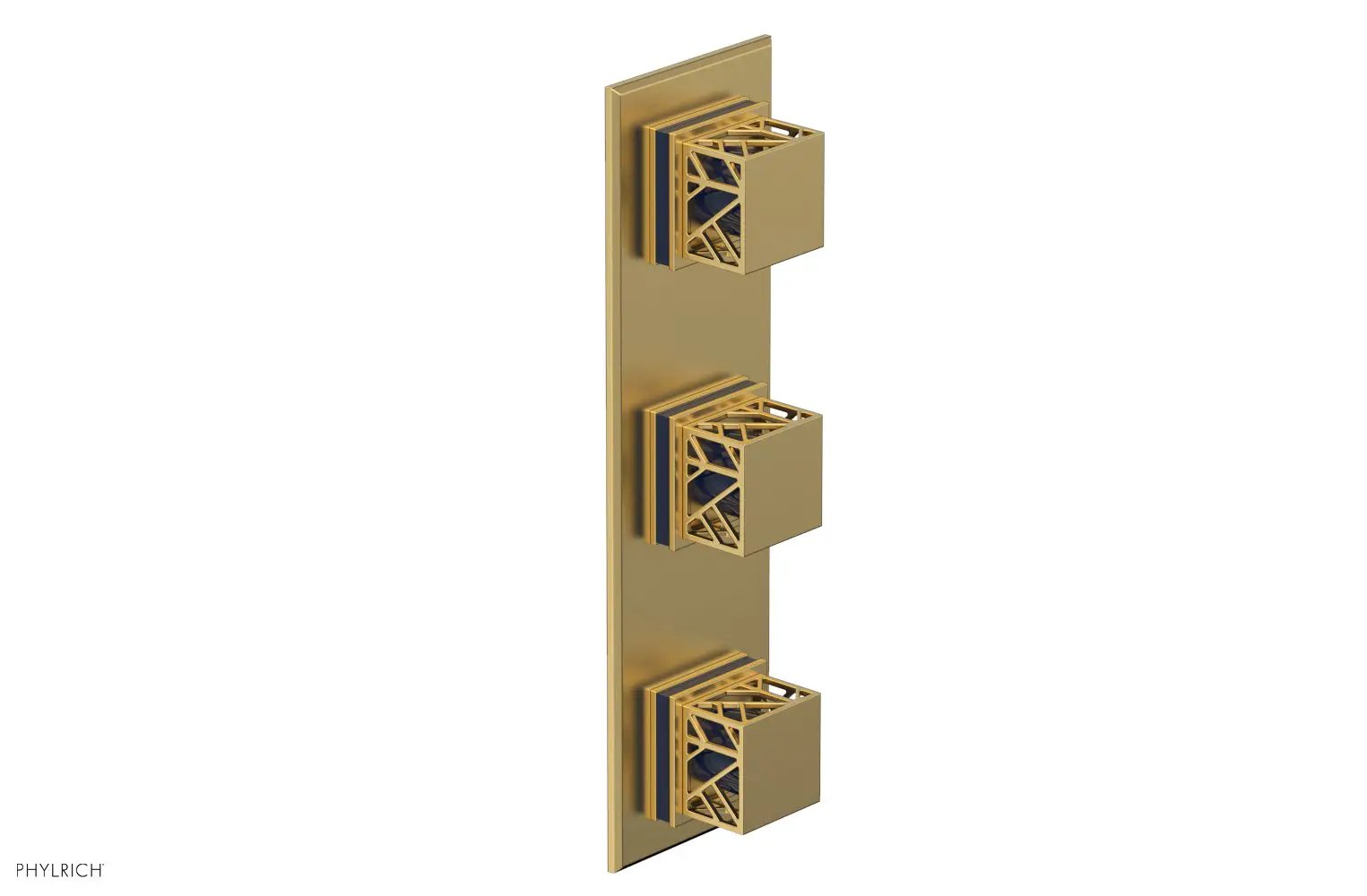 Phylrich JOLIE Thermostatic Valve with Two Volume Control with "Navy Blue" Accents by Phylrich