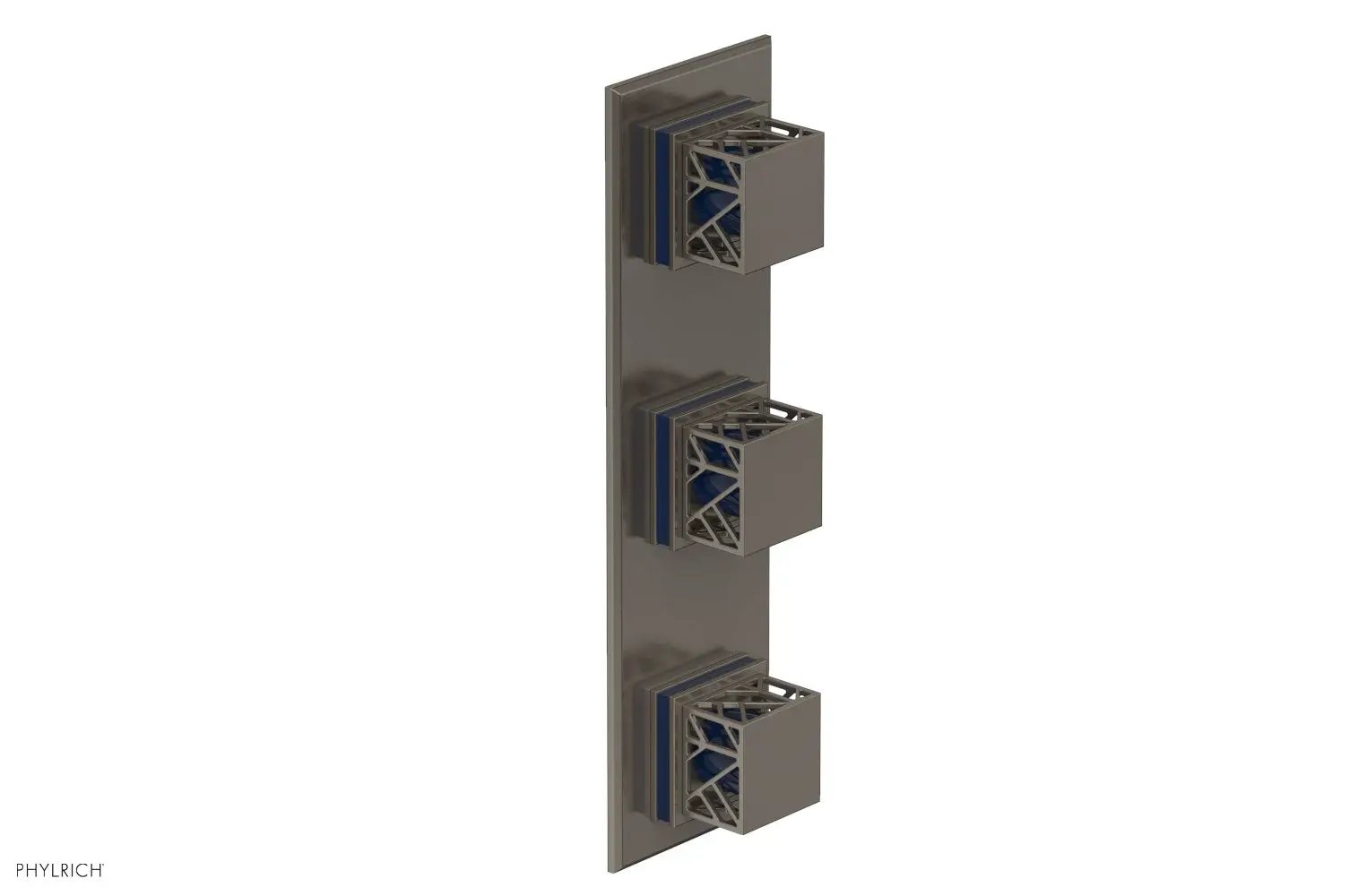 Phylrich JOLIE Thermostatic Valve with Two Volume Control with "Navy Blue" Accents by Phylrich