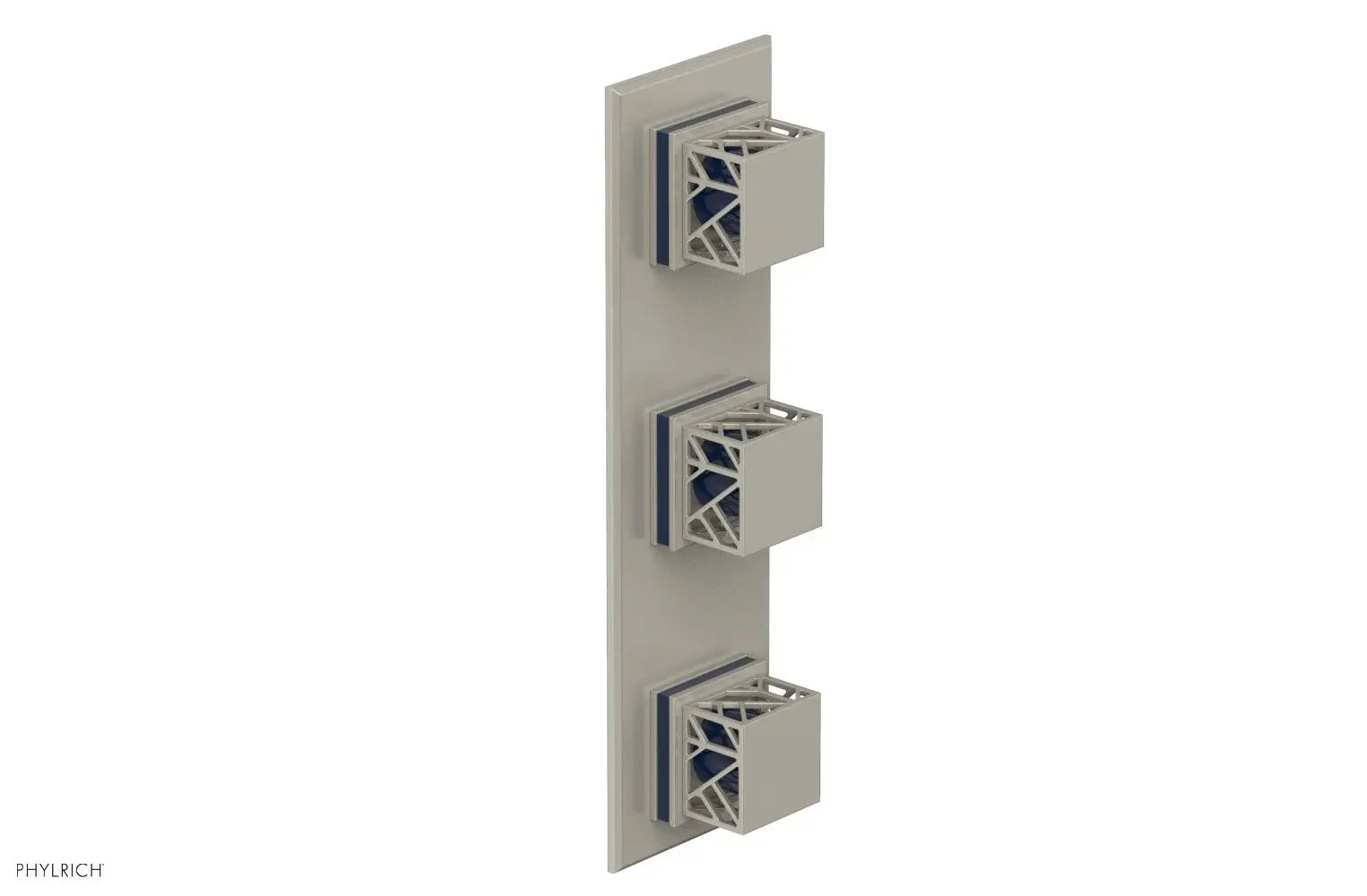 Phylrich JOLIE Thermostatic Valve with Two Volume Control with "Navy Blue" Accents by Phylrich