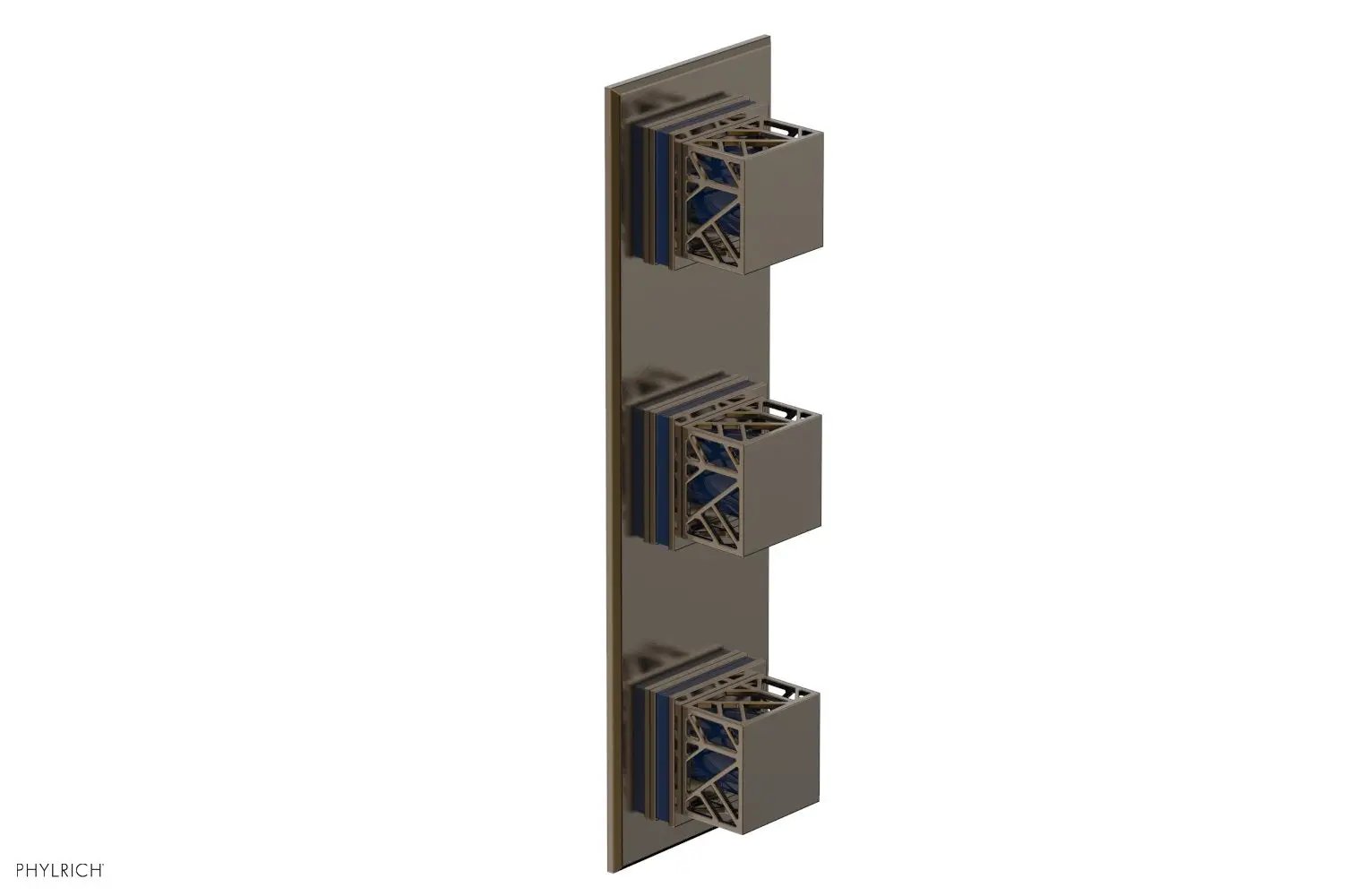 Phylrich JOLIE Thermostatic Valve with Two Volume Control with "Navy Blue" Accents by Phylrich
