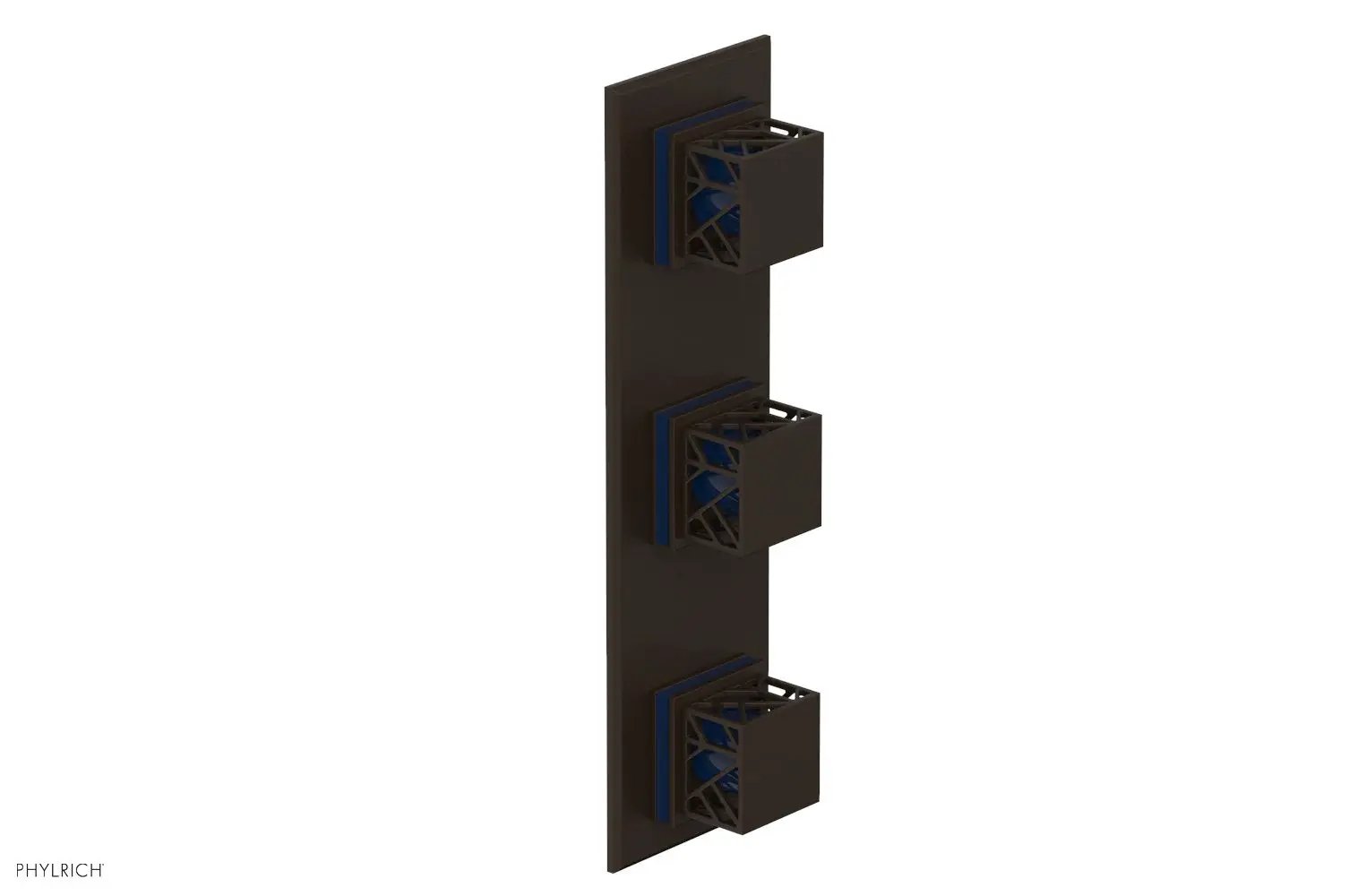 Phylrich JOLIE Thermostatic Valve with Two Volume Control with "Navy Blue" Accents by Phylrich