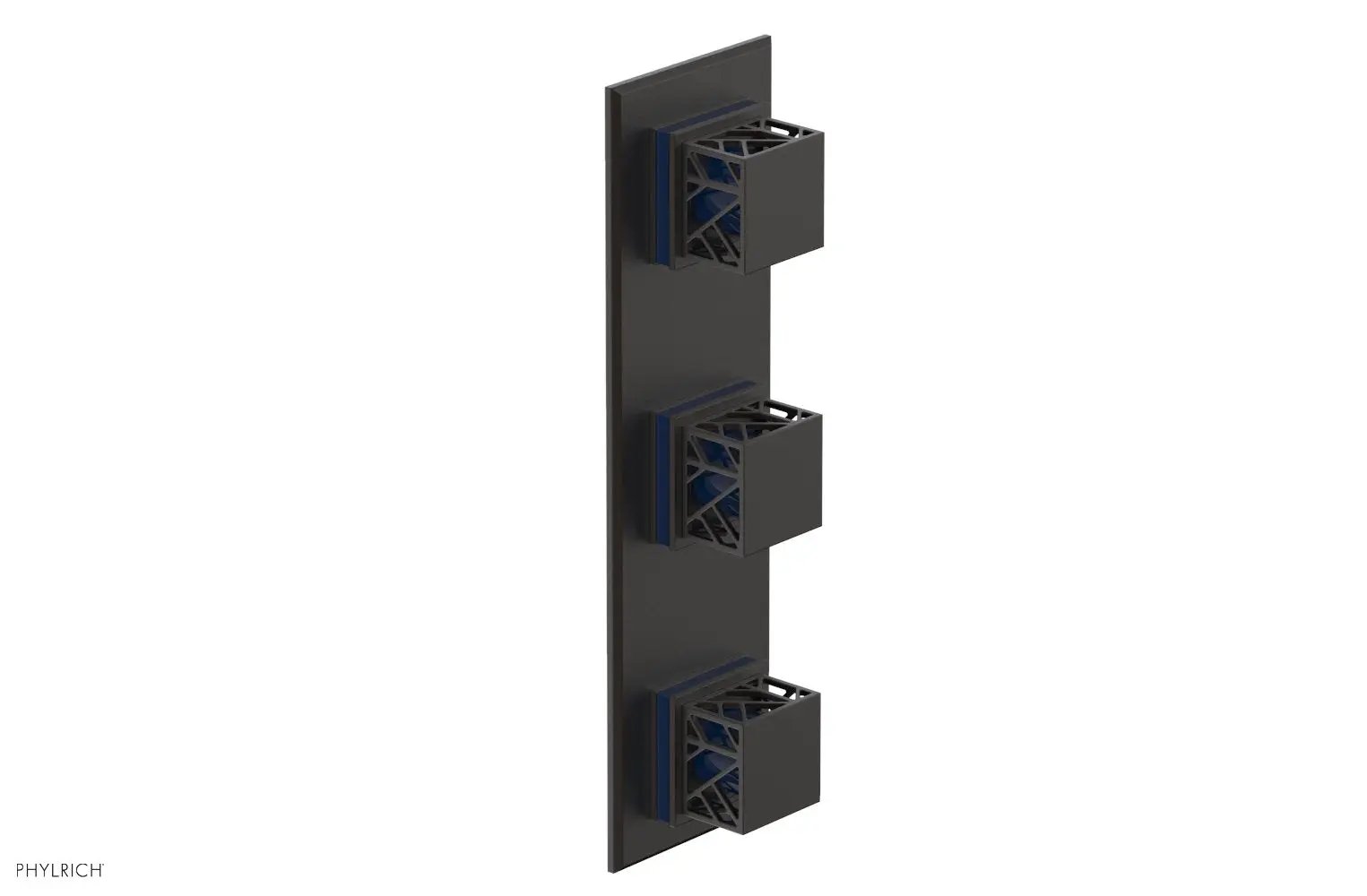 Phylrich JOLIE Thermostatic Valve with Two Volume Control with "Navy Blue" Accents by Phylrich