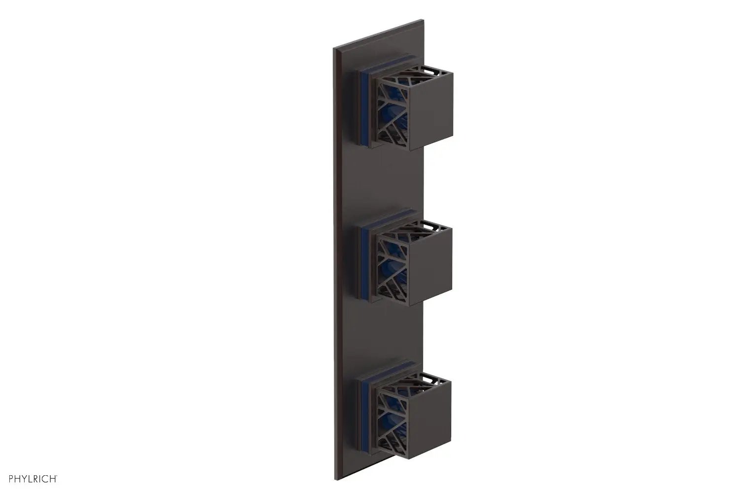 Phylrich JOLIE Thermostatic Valve with Two Volume Control with "Navy Blue" Accents by Phylrich