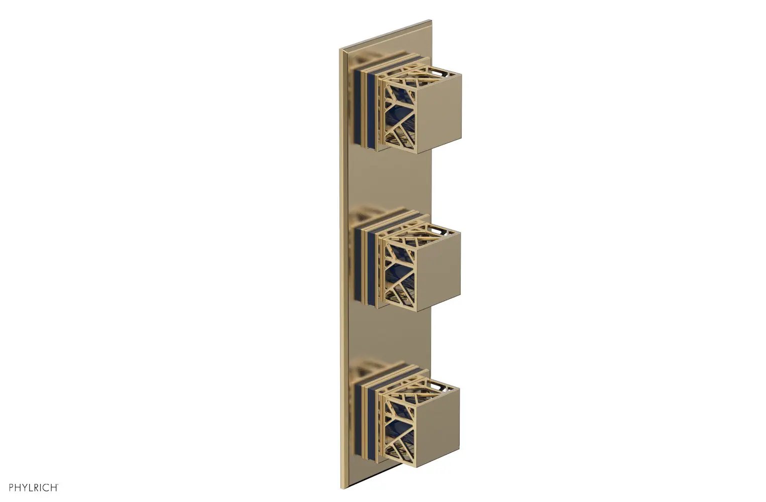 Phylrich JOLIE Thermostatic Valve with Two Volume Control with "Navy Blue" Accents by Phylrich