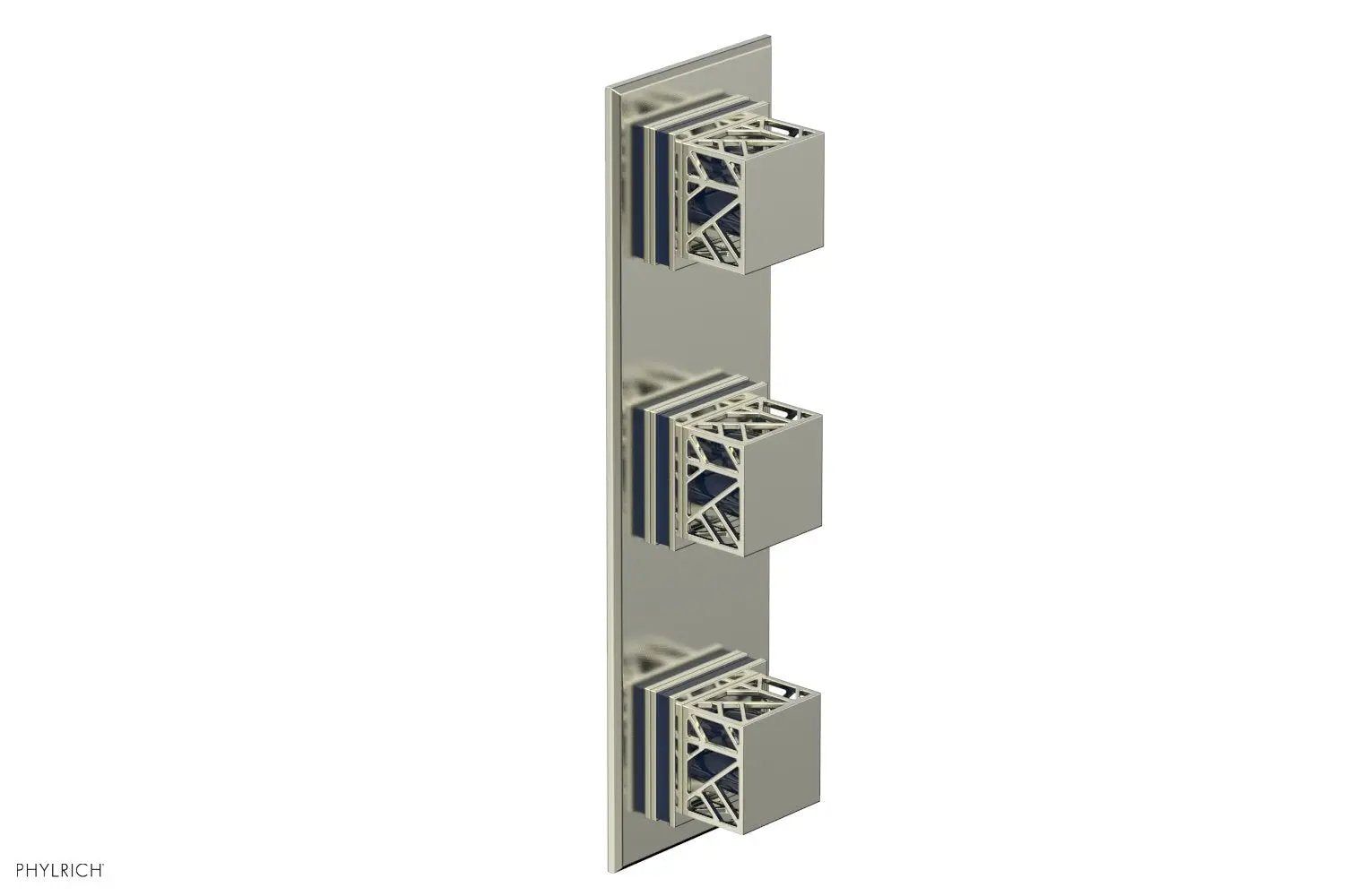 Phylrich JOLIE Thermostatic Valve with Two Volume Control with "Navy Blue" Accents by Phylrich