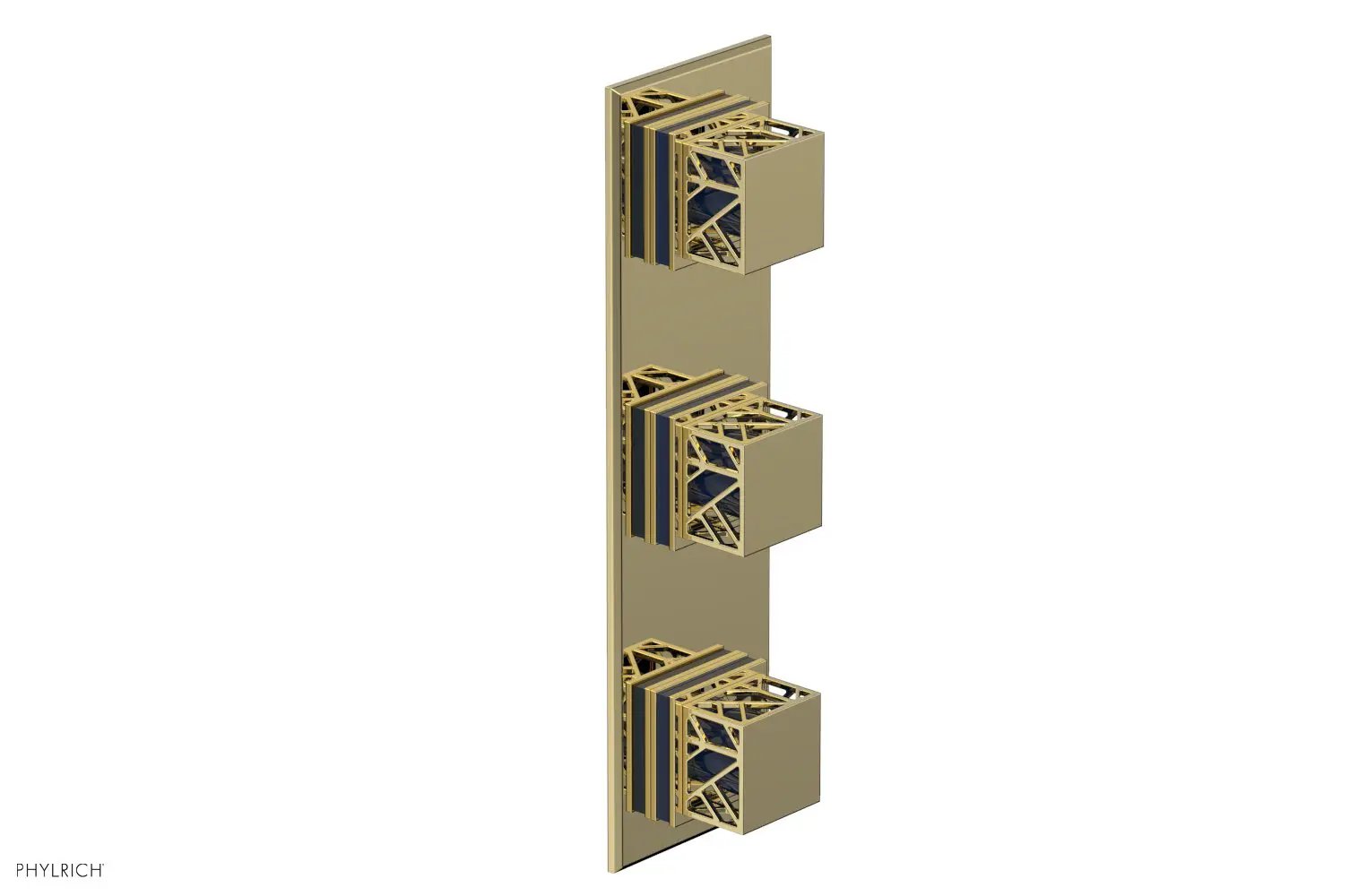 Phylrich JOLIE Thermostatic Valve with Two Volume Control with "Navy Blue" Accents by Phylrich