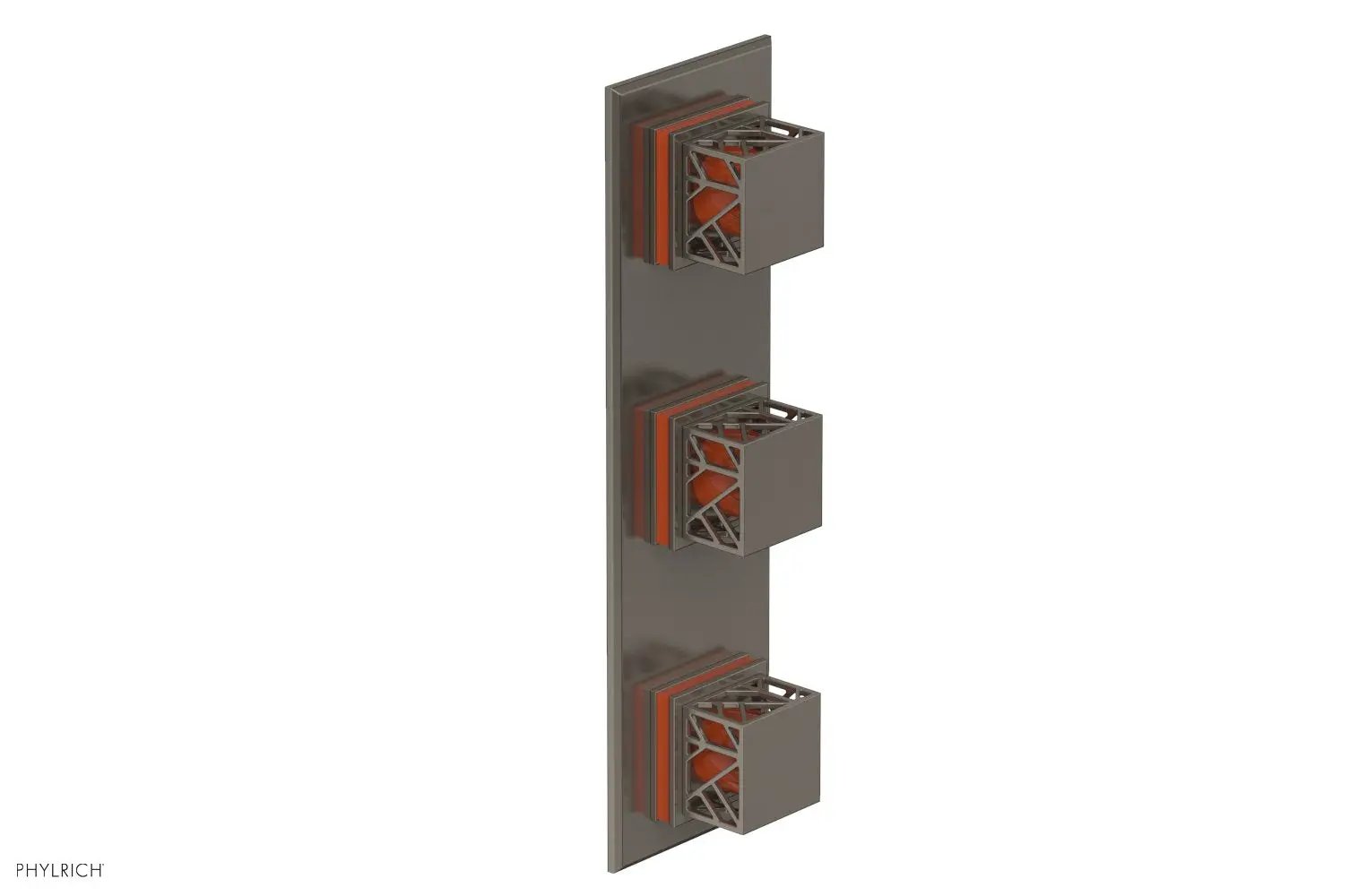 Phylrich JOLIE Thermostatic Valve with Two Volume Control with "Orange" Accents by Phylrich