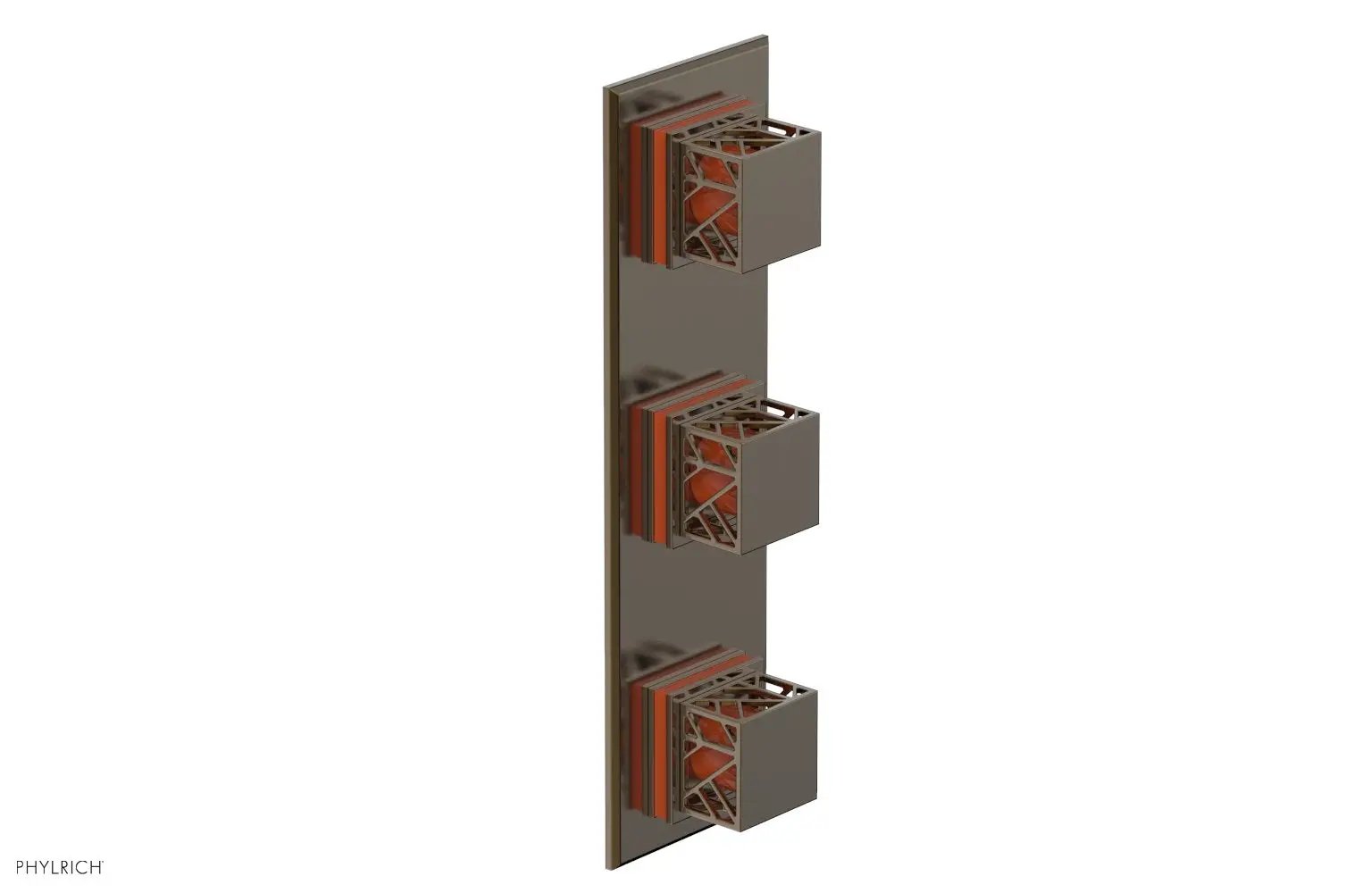 Phylrich JOLIE Thermostatic Valve with Two Volume Control with "Orange" Accents by Phylrich