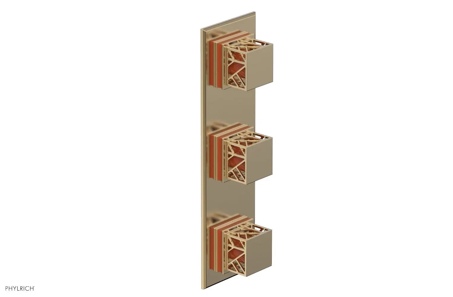 Phylrich JOLIE Thermostatic Valve with Two Volume Control with "Orange" Accents by Phylrich