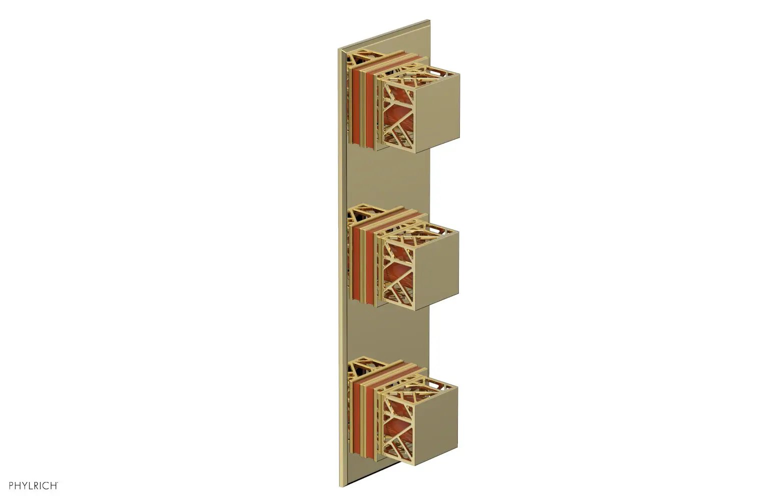 Phylrich JOLIE Thermostatic Valve with Two Volume Control with "Orange" Accents by Phylrich
