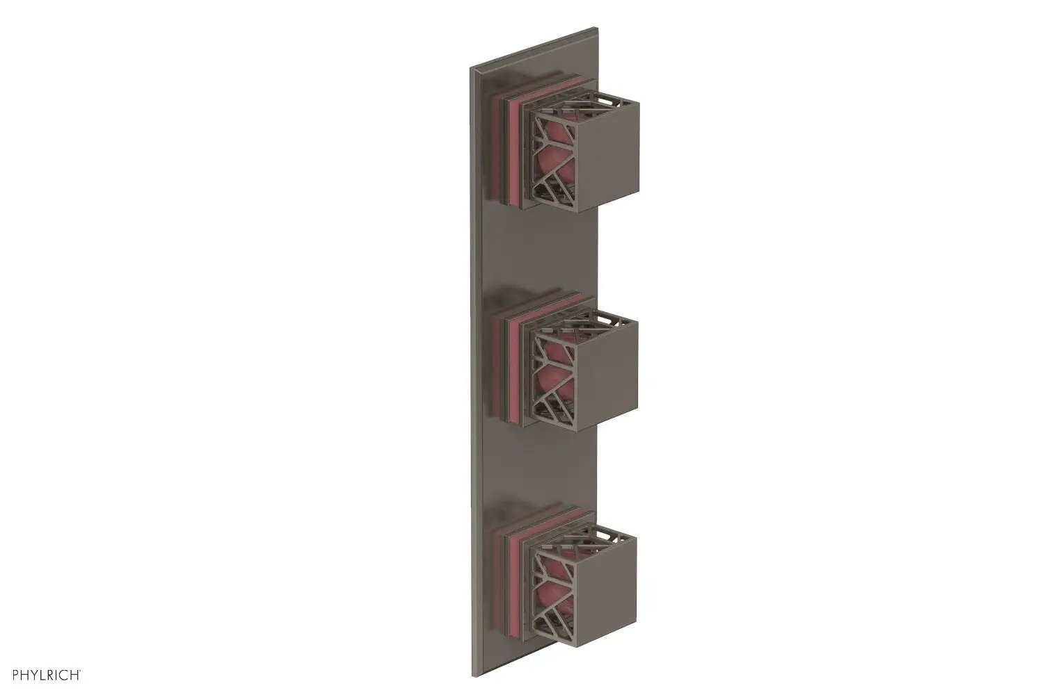 Phylrich JOLIE Thermostatic Valve with Two Volume Control with "Pink" Accents by Phylrich