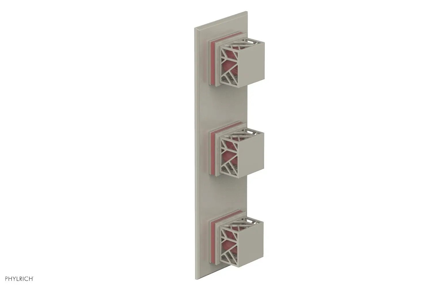 Phylrich JOLIE Thermostatic Valve with Two Volume Control with "Pink" Accents by Phylrich