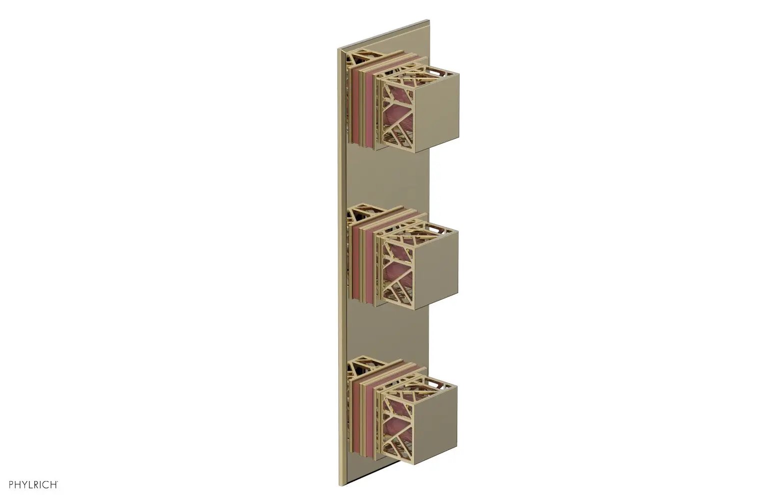 Phylrich JOLIE Thermostatic Valve with Two Volume Control with "Pink" Accents by Phylrich