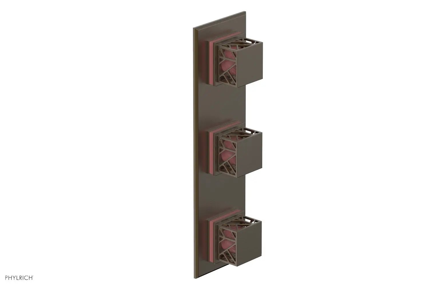 Phylrich JOLIE Thermostatic Valve with Two Volume Control with "Pink" Accents by Phylrich